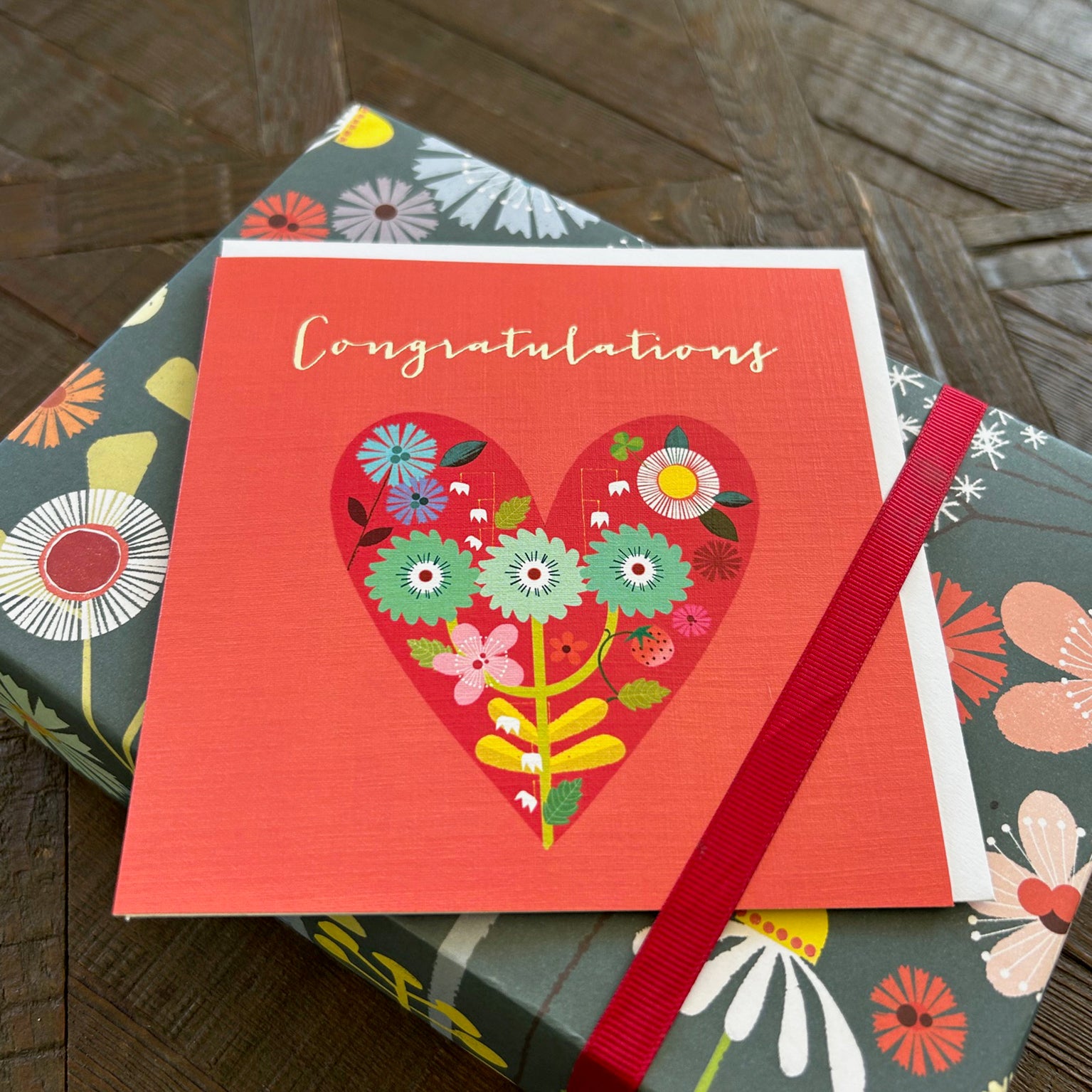 FK16 silver foiled congratulations card