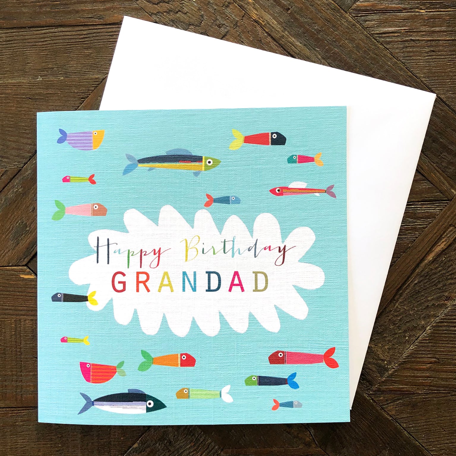 FM03 grandad birthday fish card