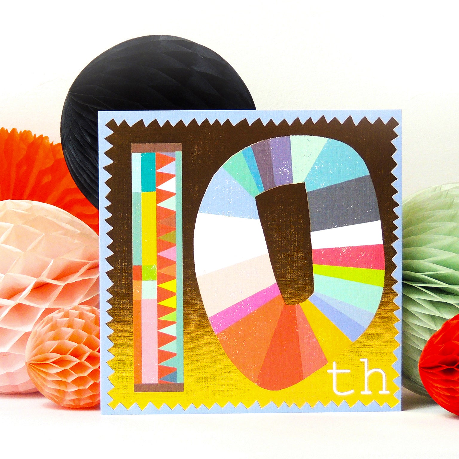 GD10 gold foiled number ten card