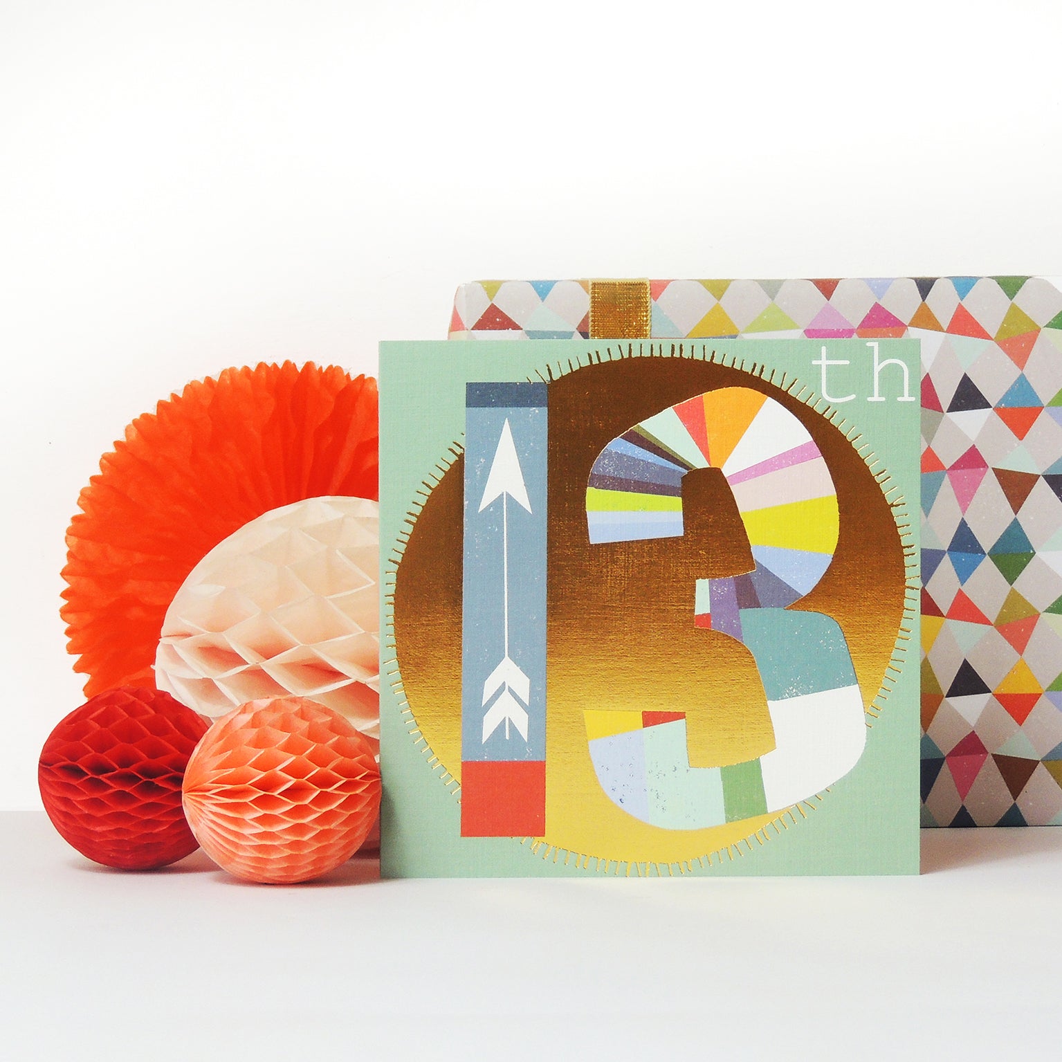 GD13 gold foiled number thirteen card