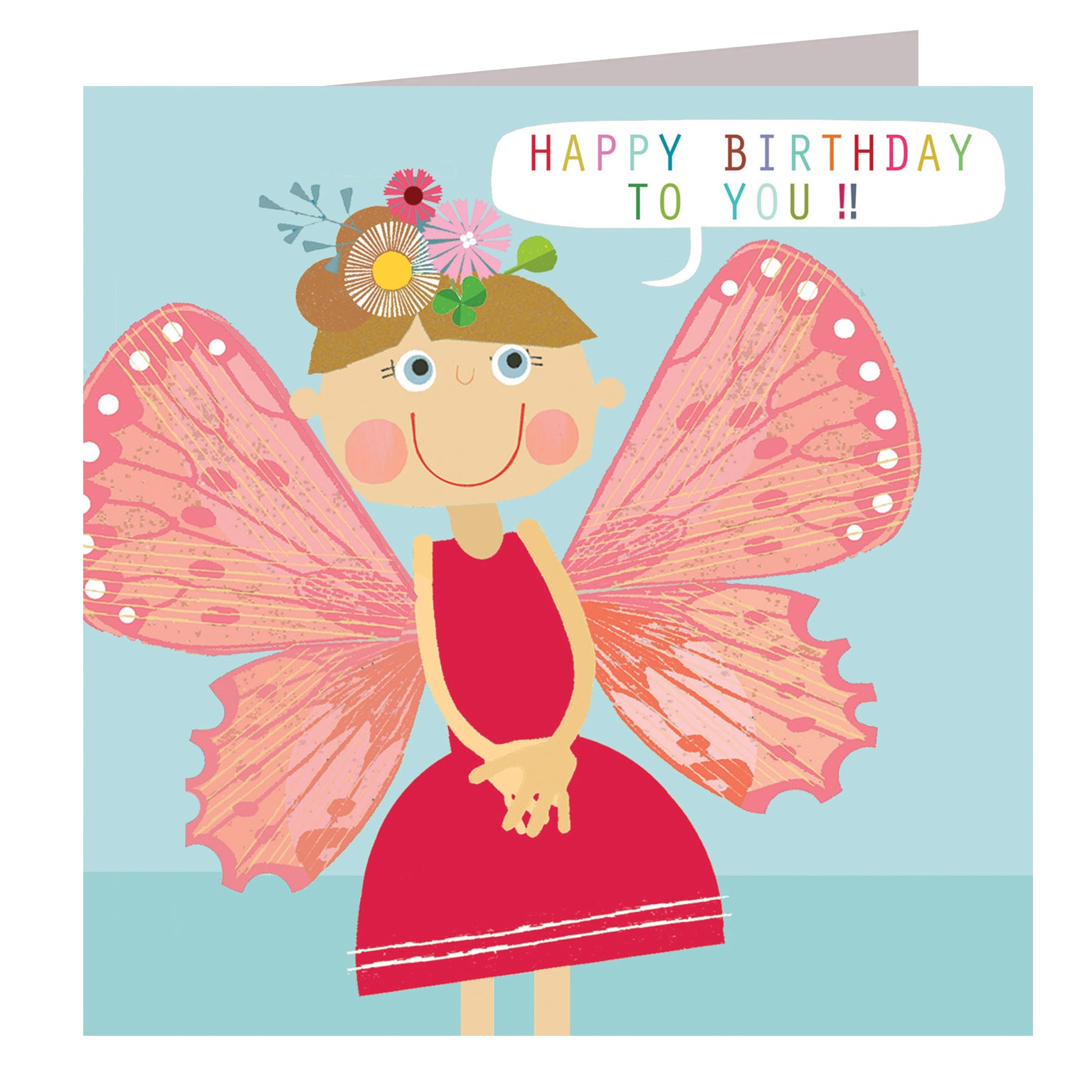 GL21 happy birthday butterfly card