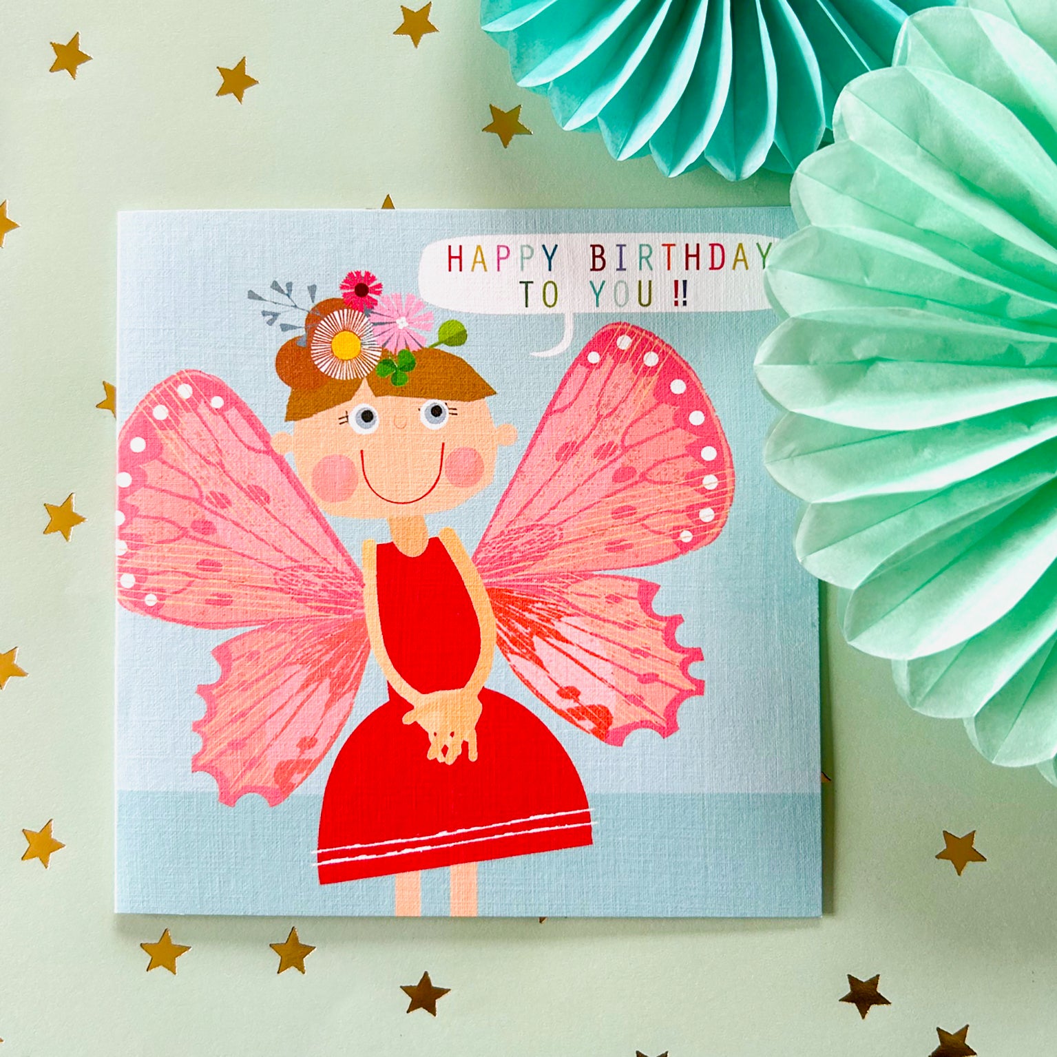 GL21 happy birthday butterfly card