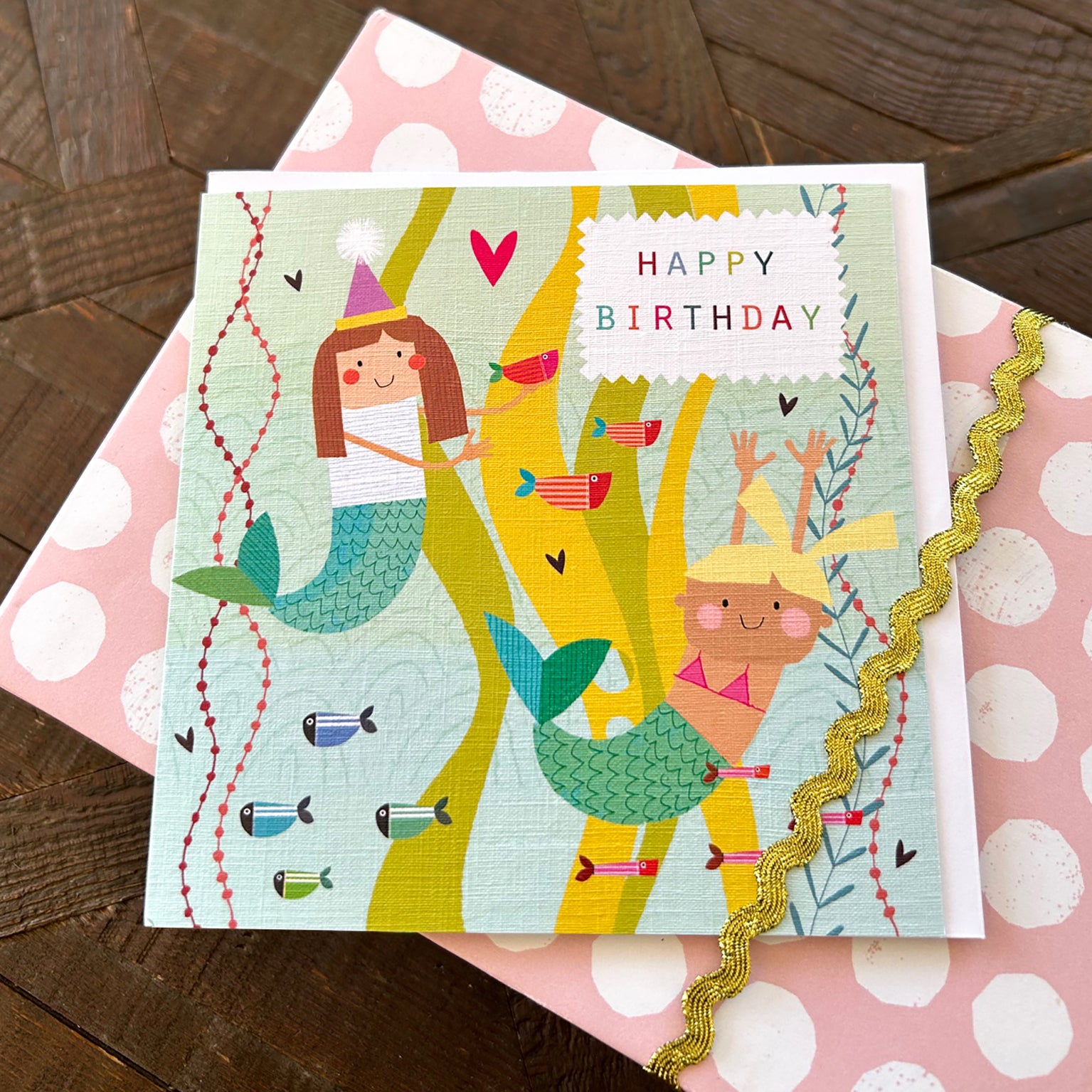 GL30 mermaids happy birthday card