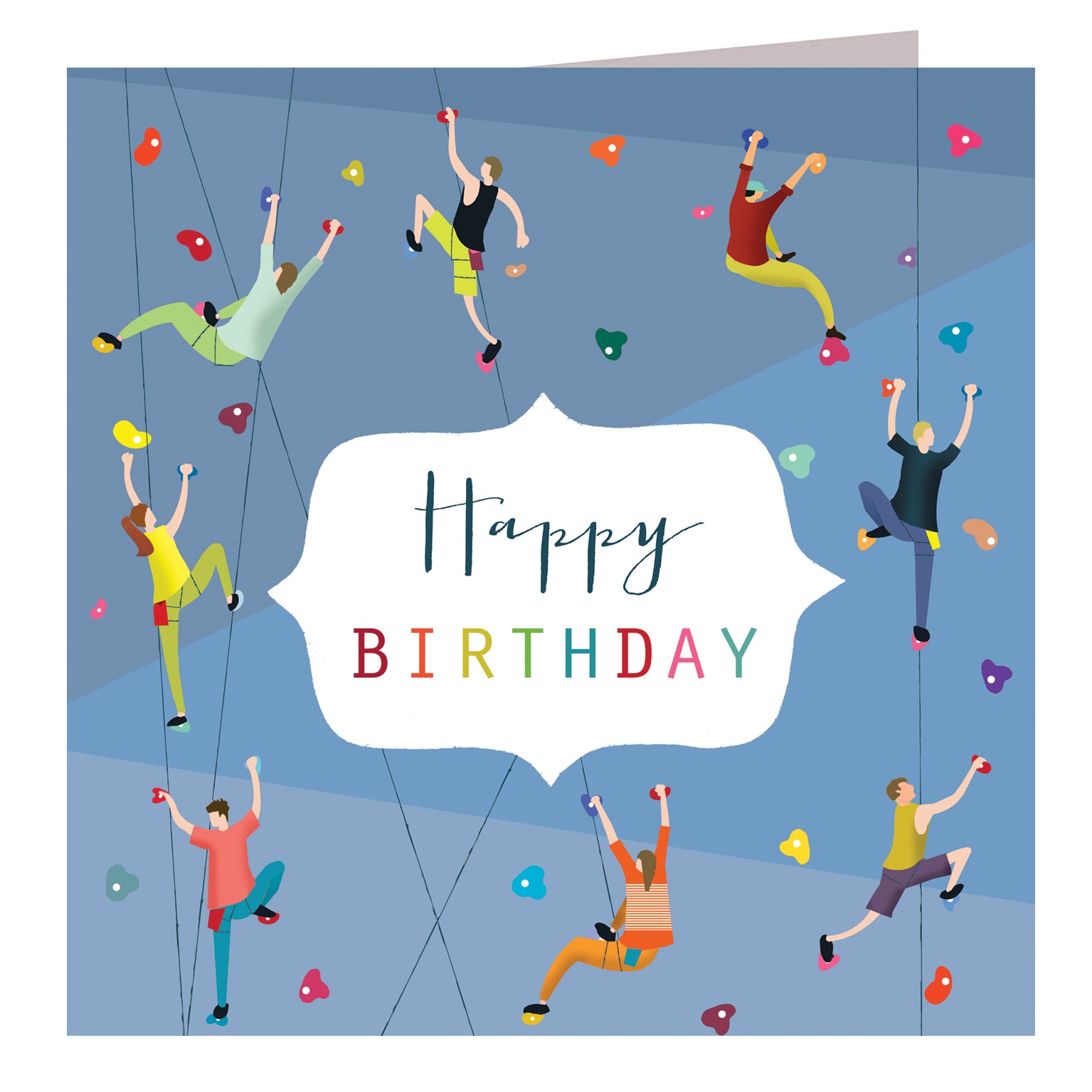 HB02 rock climbing birthday card