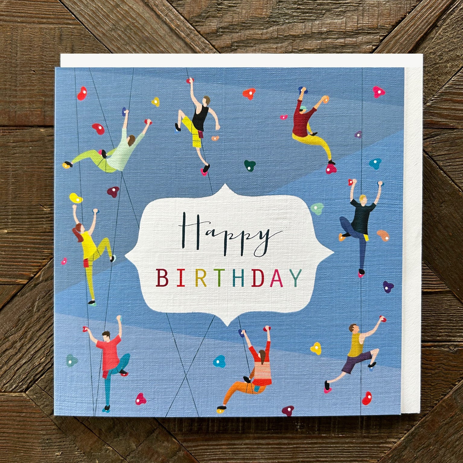 HB02 rock climbing birthday card