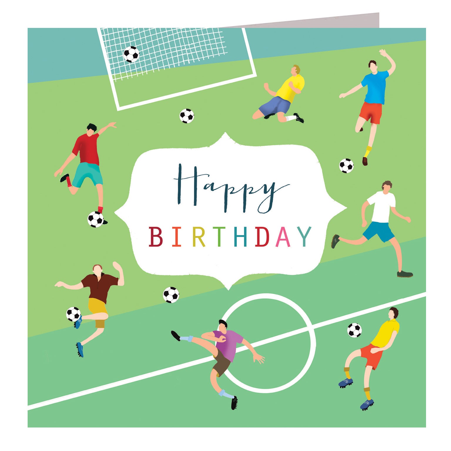 HB06 football happy birthday card