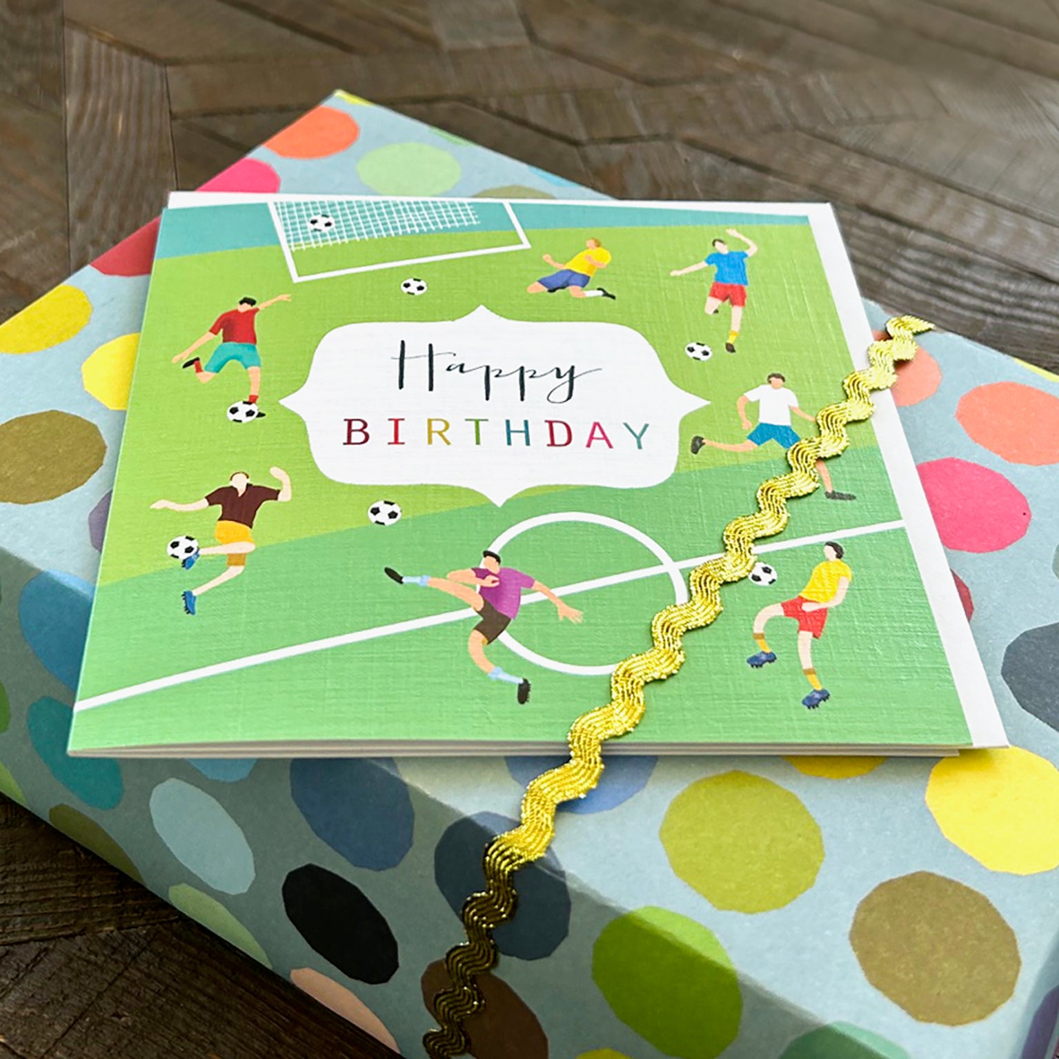 HB06 football happy birthday card