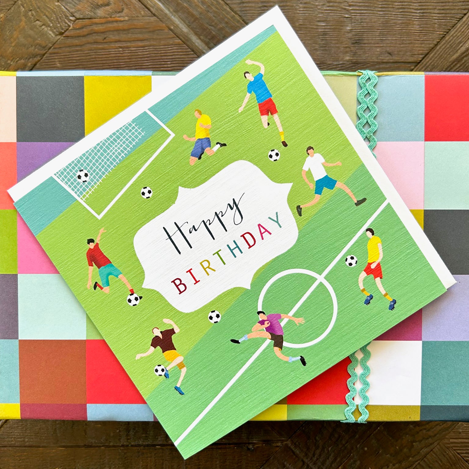 HB06 football happy birthday card