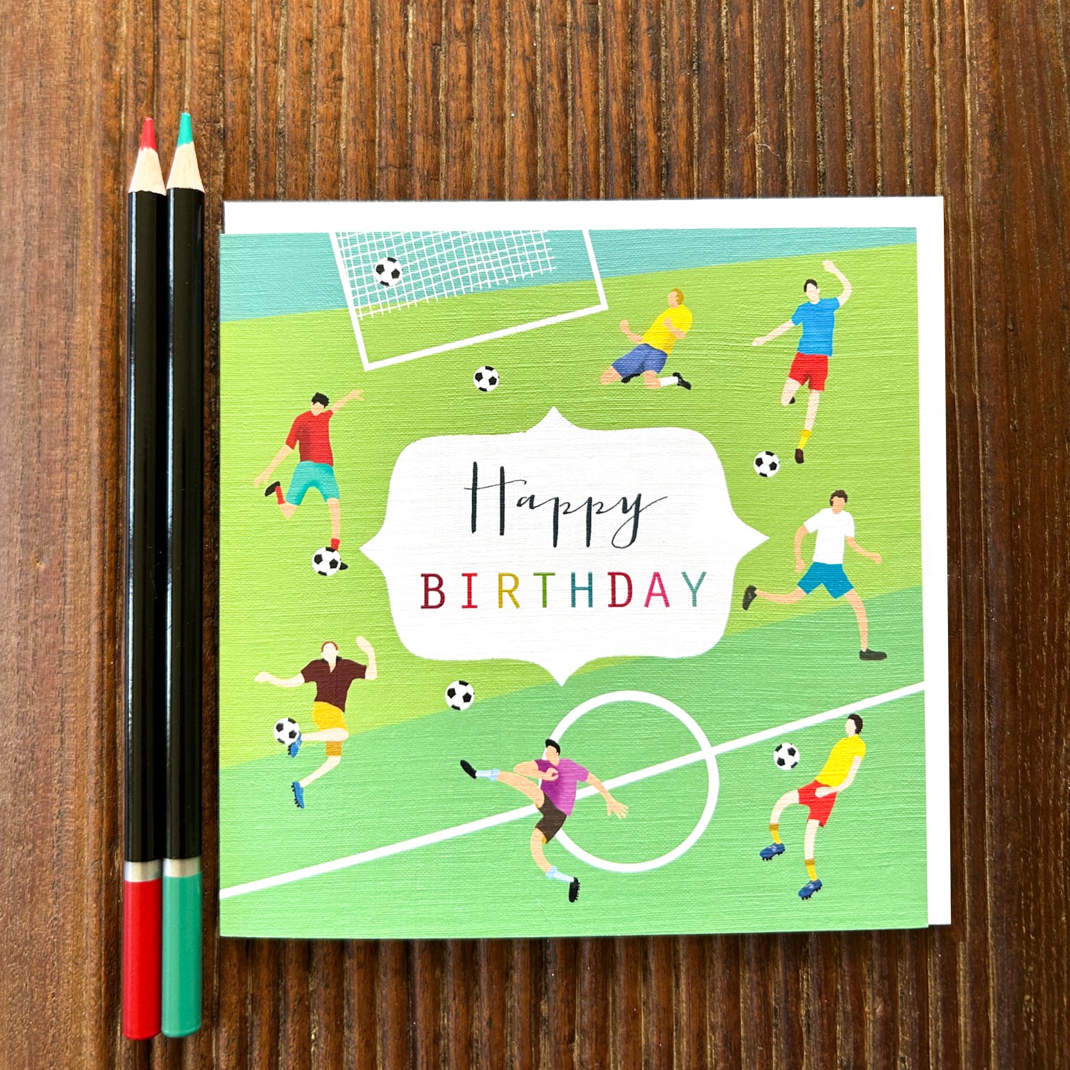 HB06 football happy birthday card