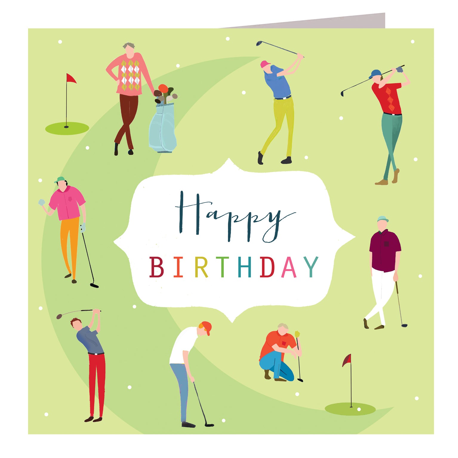 HB07 golf happy birthday card