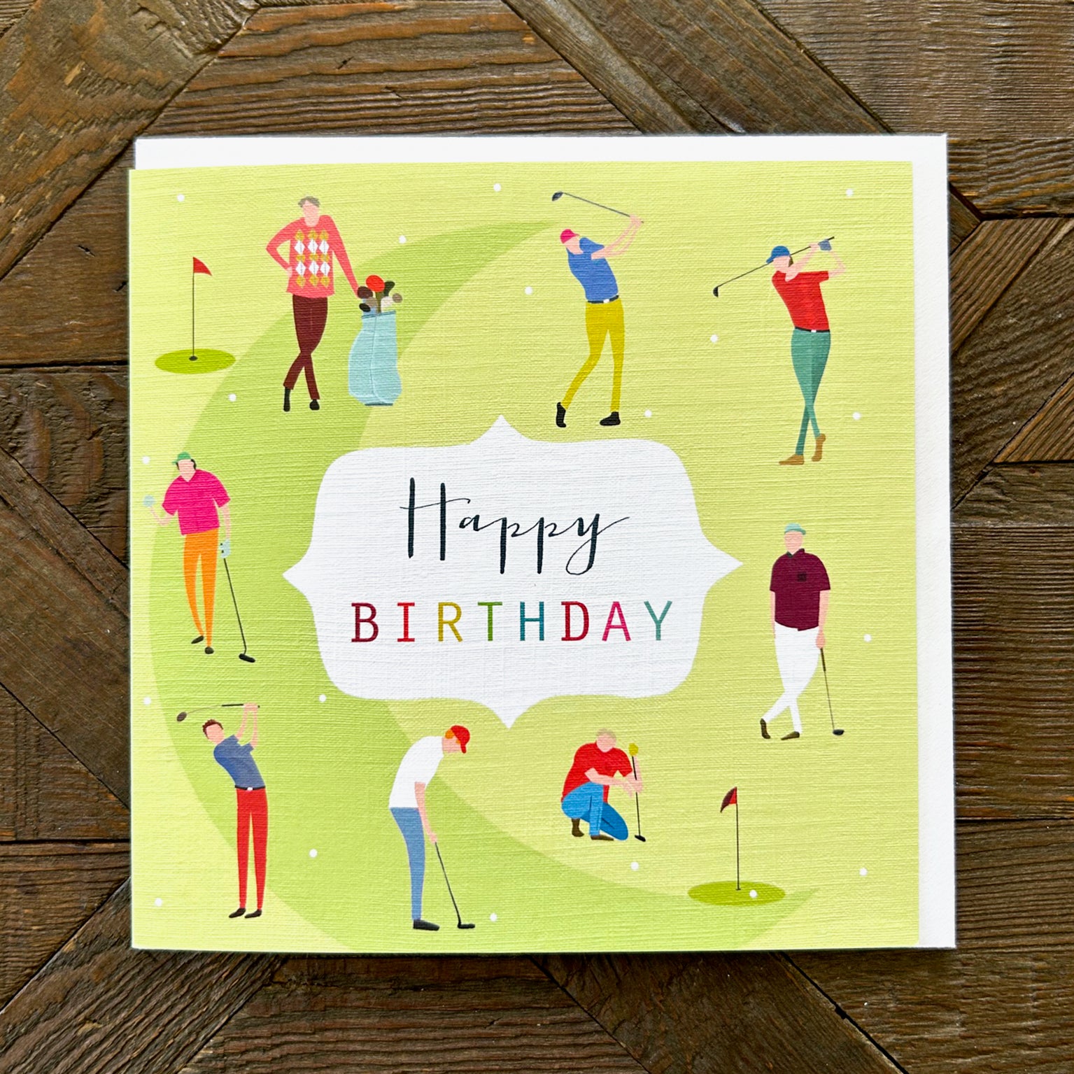 HB07 golf happy birthday card
