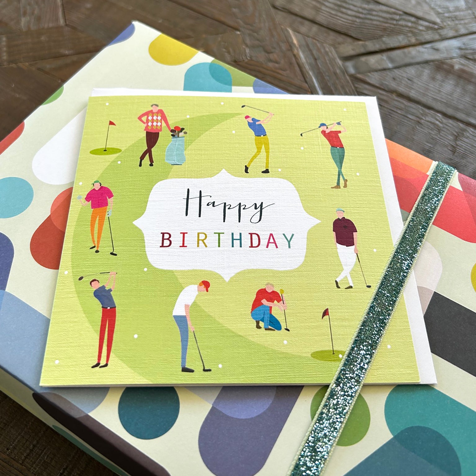 HB07 golf happy birthday card