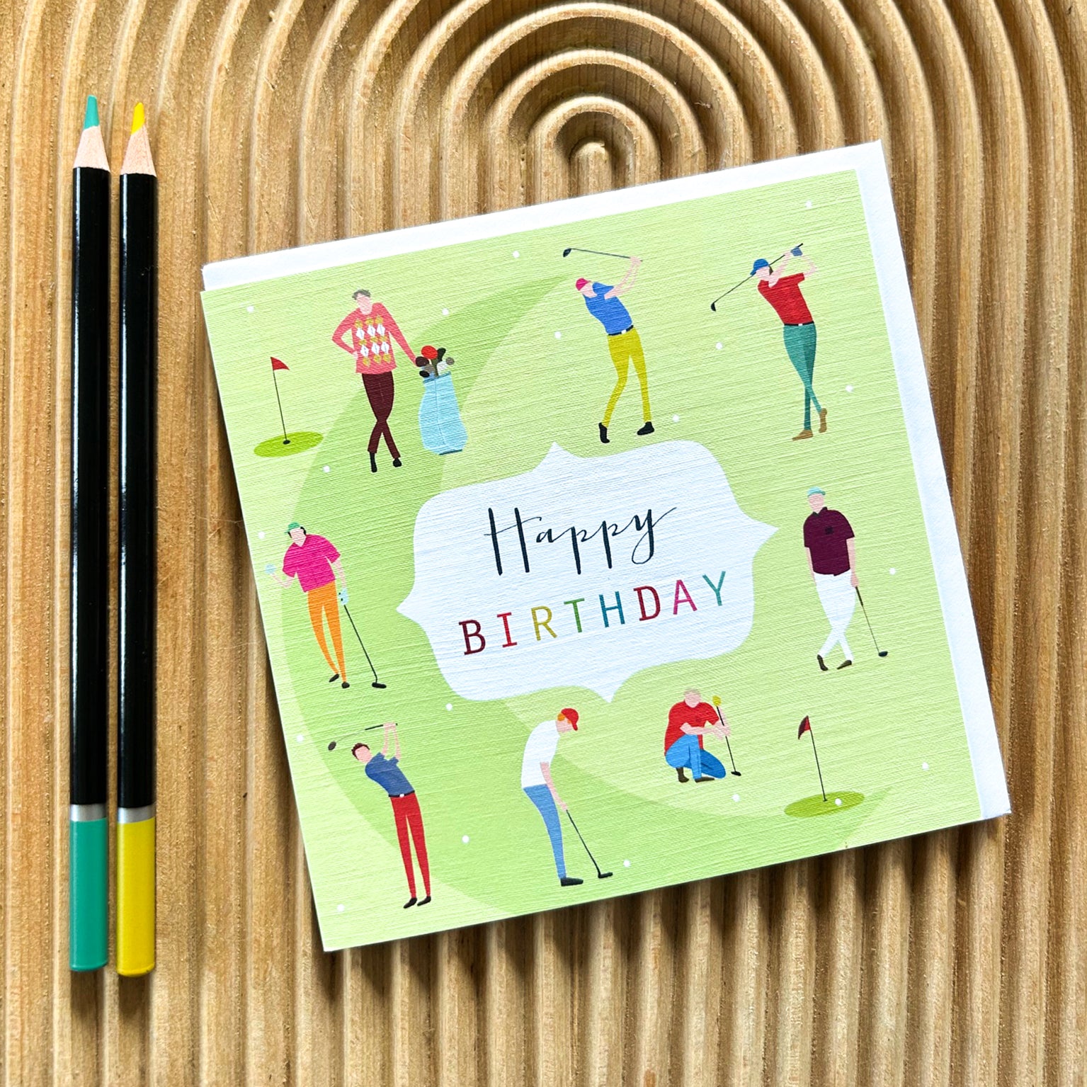 HB07 golf happy birthday card
