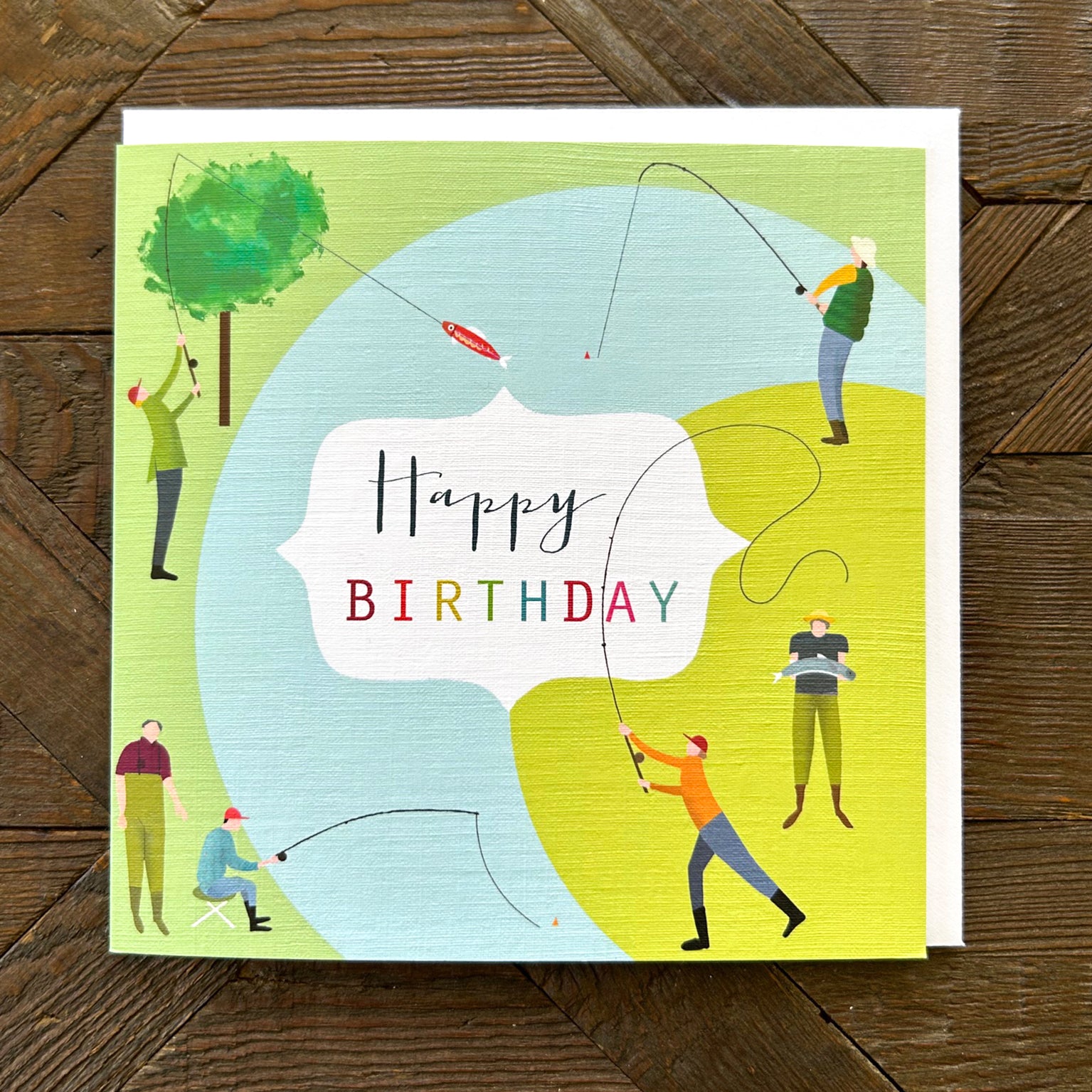 HB08 fishing happy birthday card