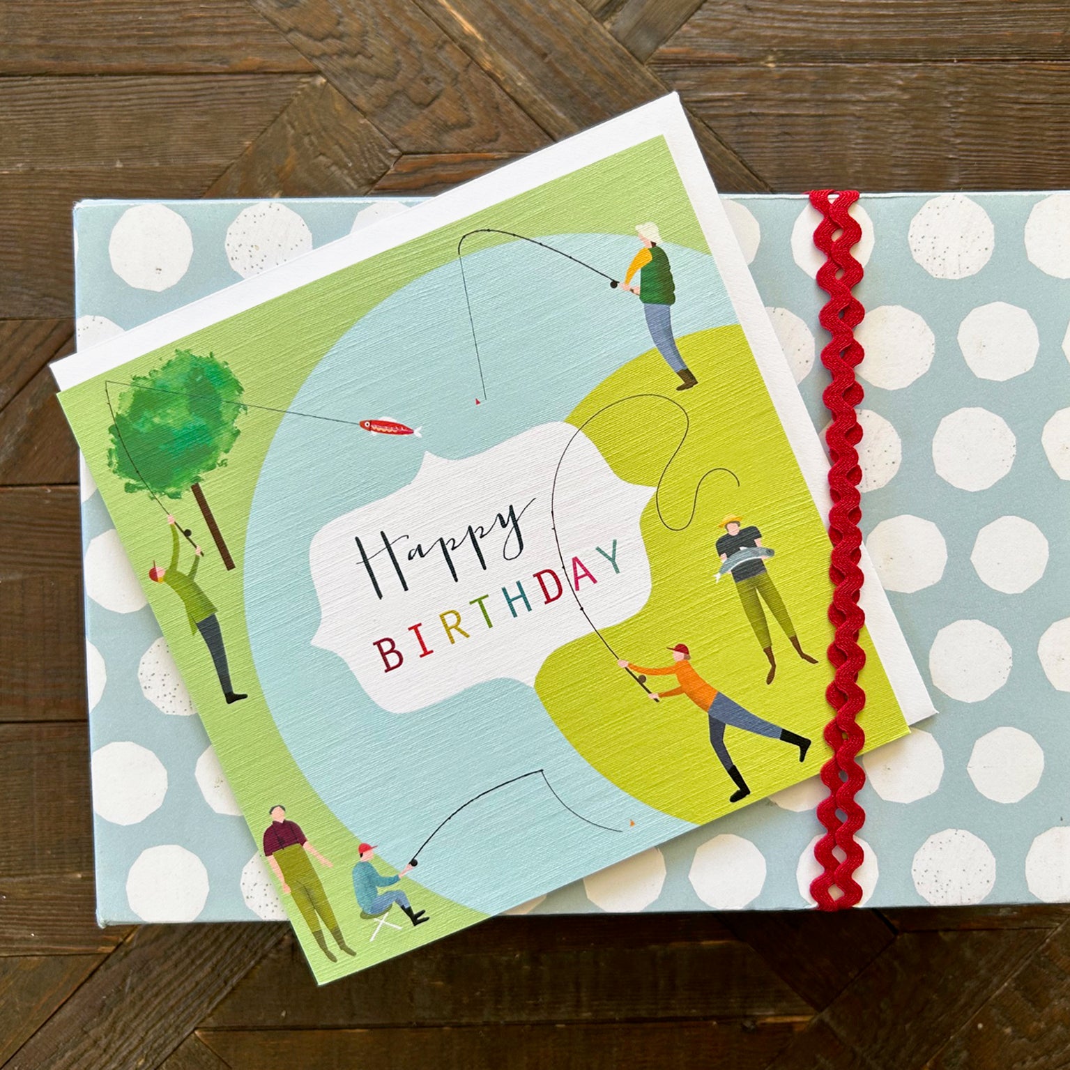 HB08 fishing happy birthday card