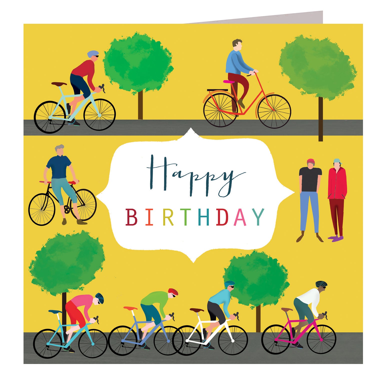 HB09 cycling happy birthday card
