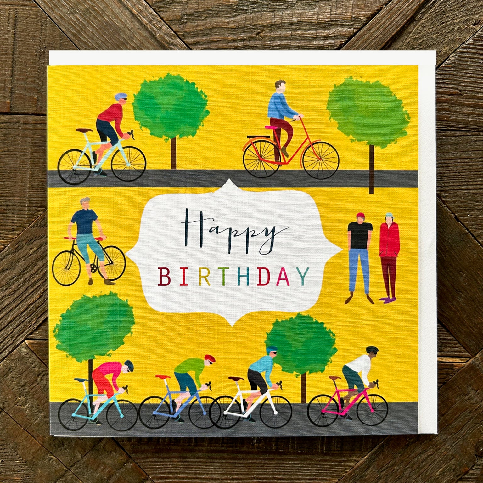 HB09 cycling happy birthday card