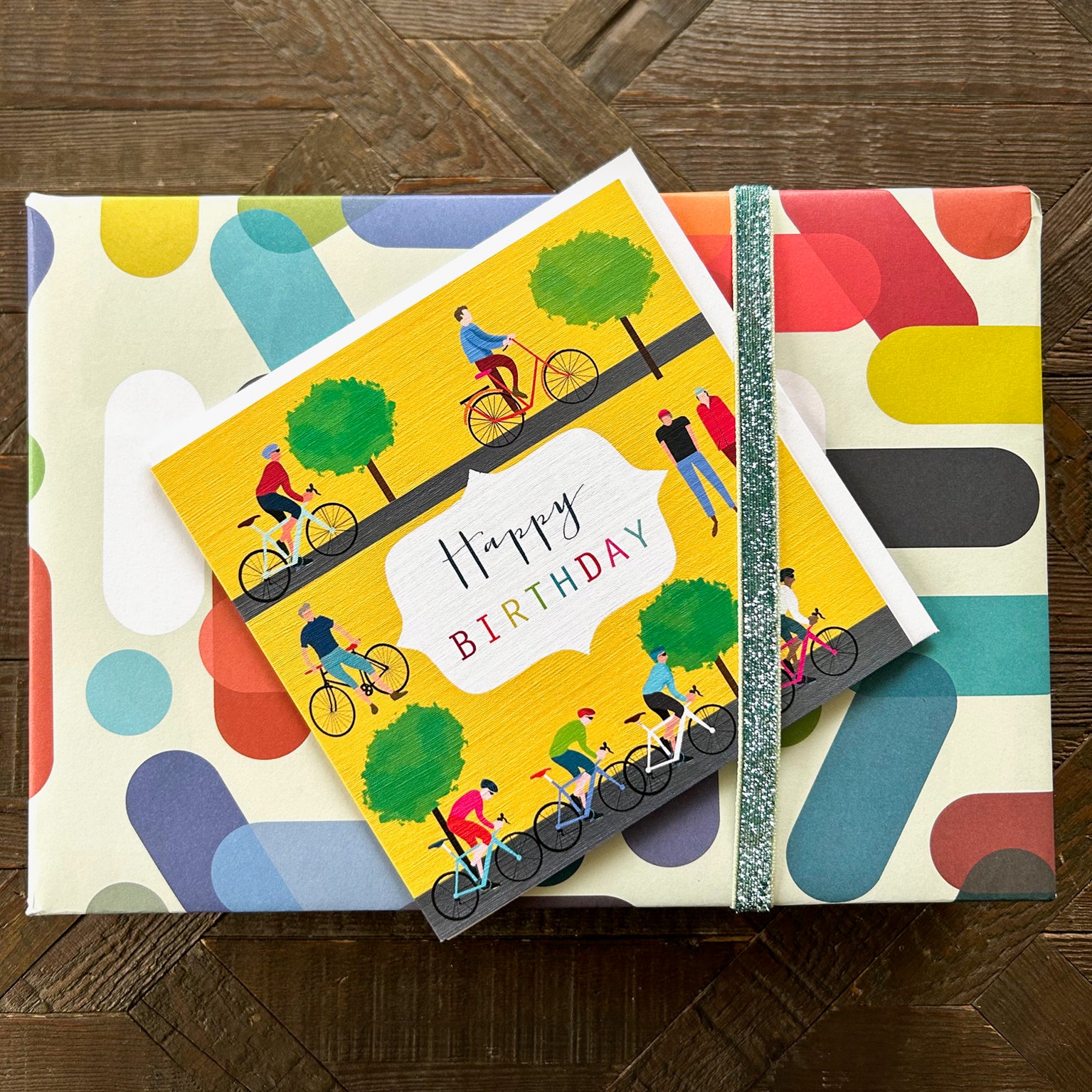 HB09 cycling happy birthday card