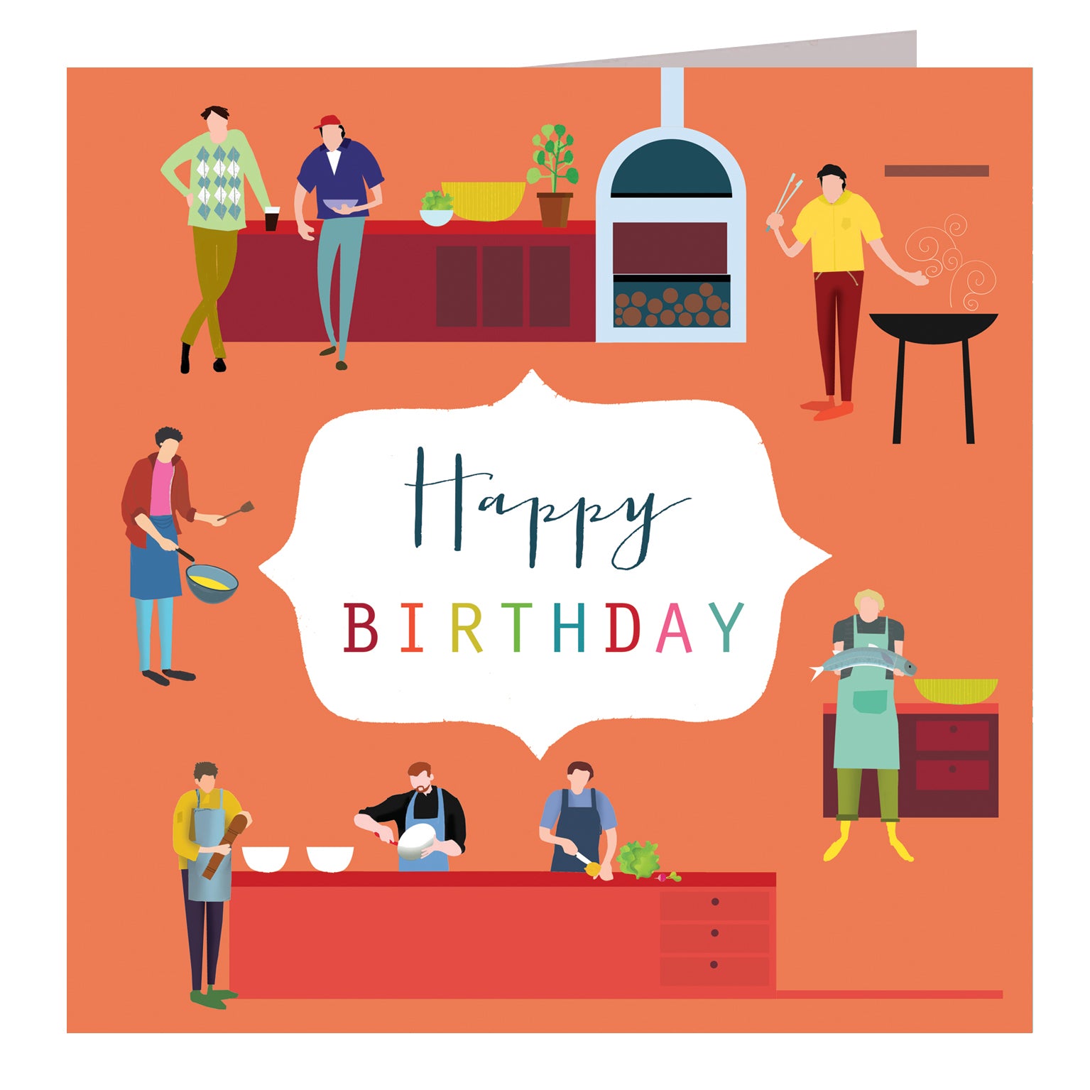 HB10 cooking happy birthday card