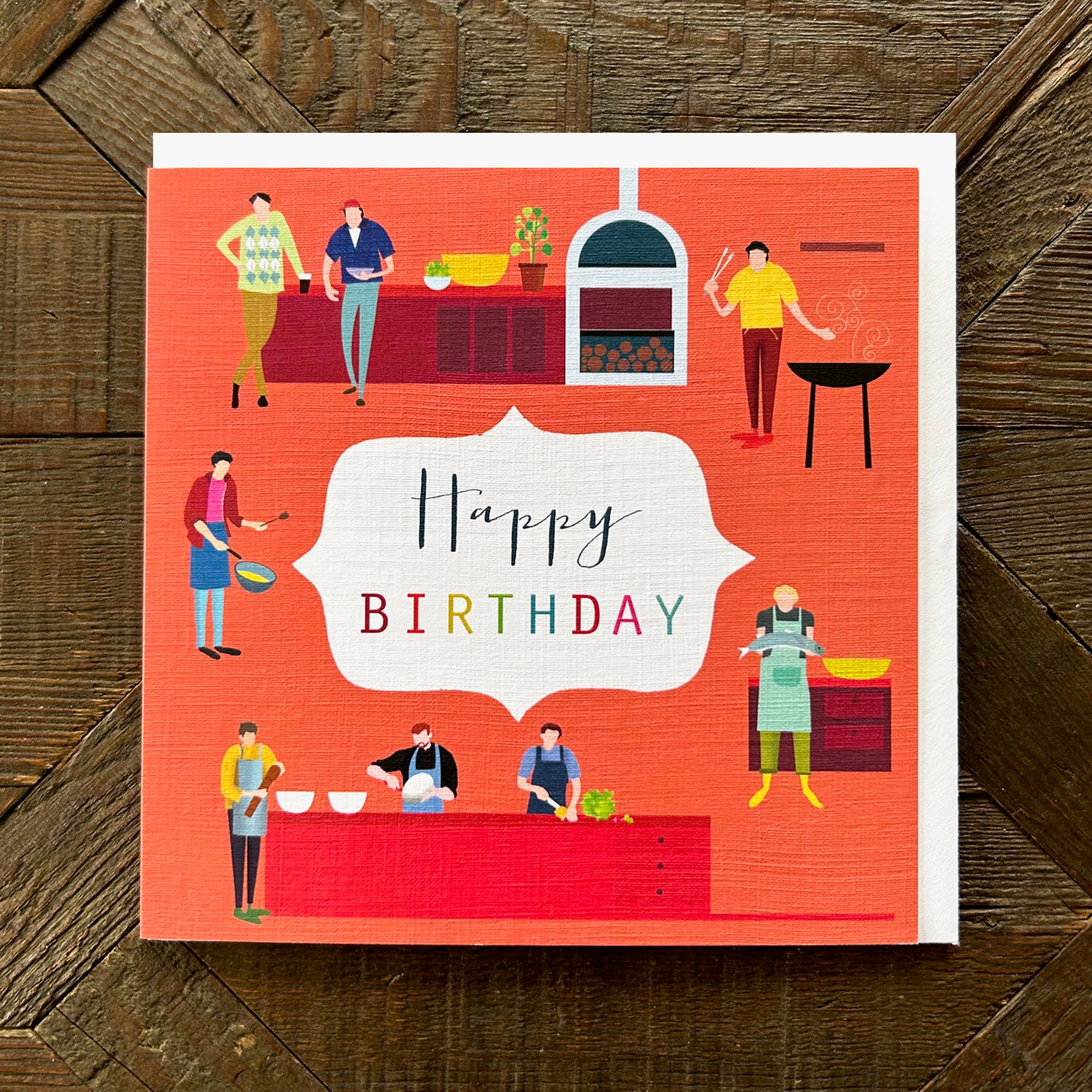 HB10 cooking happy birthday card