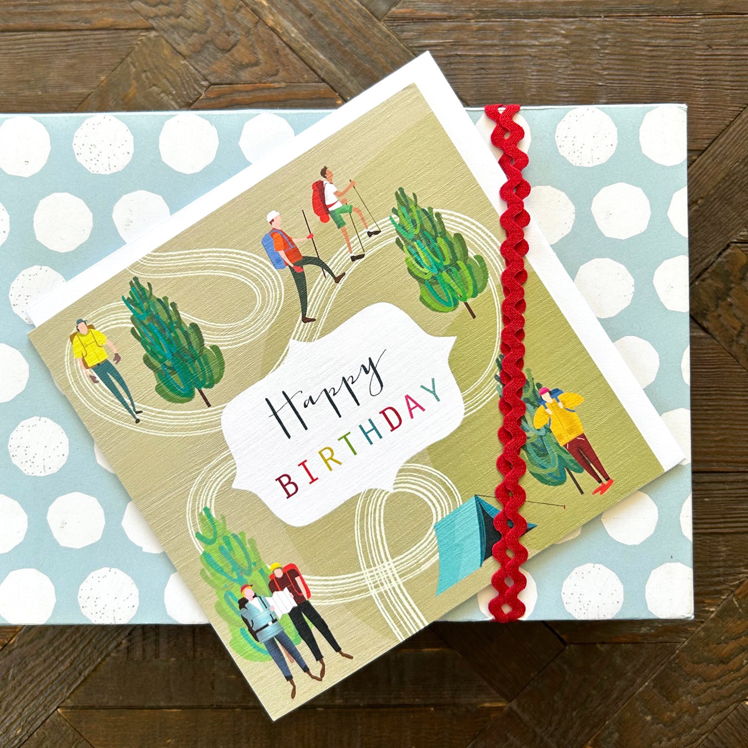 HB11 hiking happy birthday card