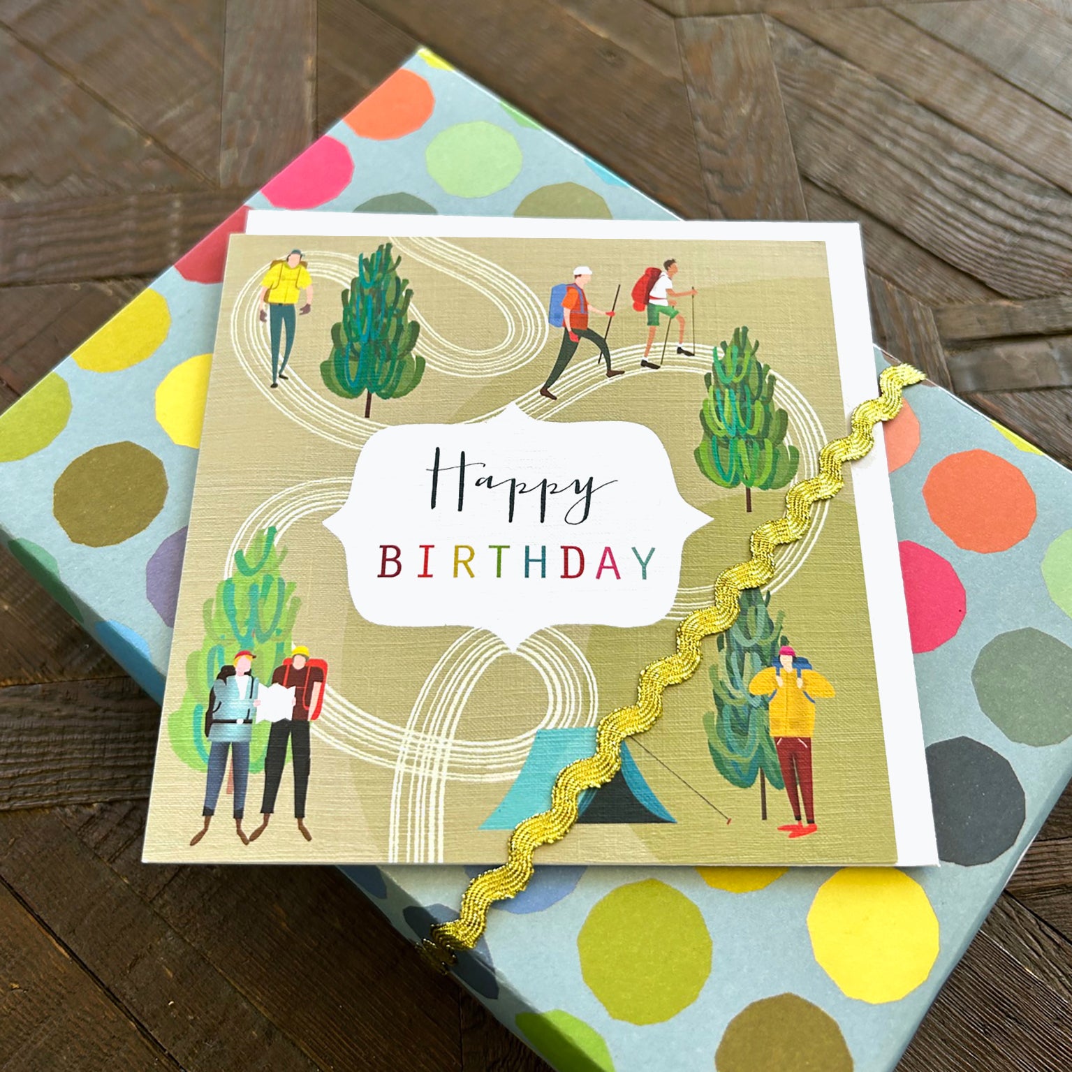 HB11 hiking happy birthday card