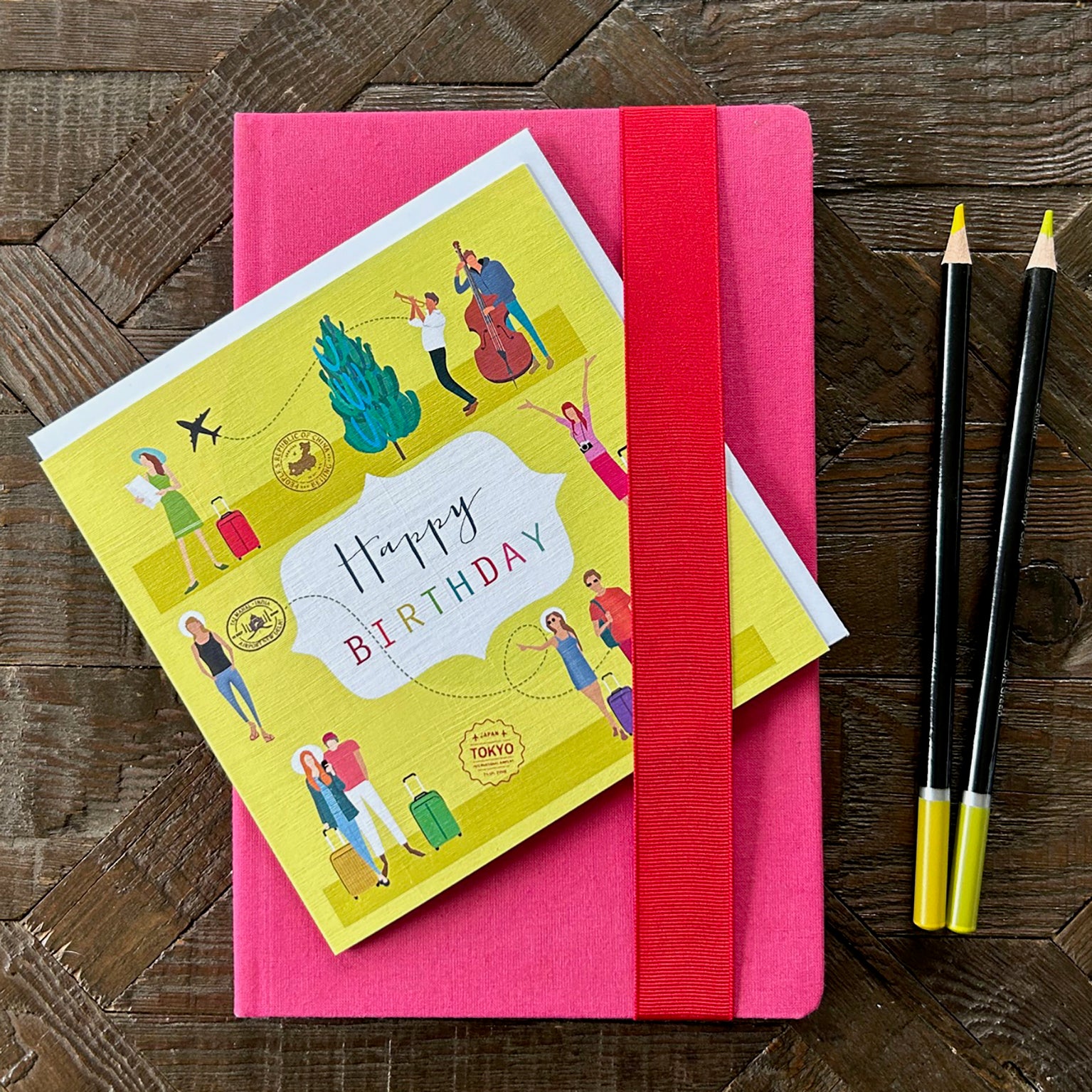 HBG04 travels happy birthday card