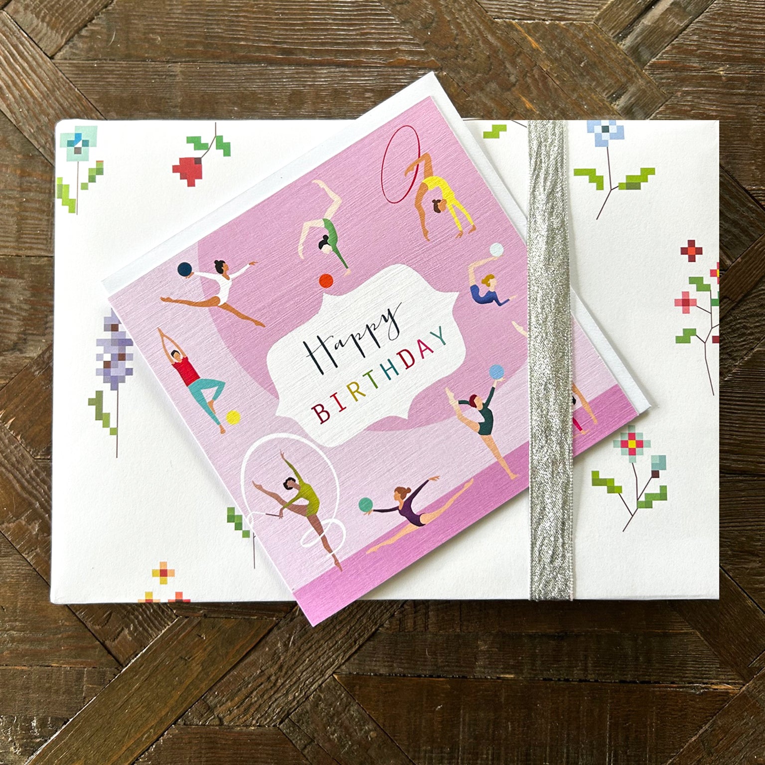 HBG06 gymnastics happy birthday card