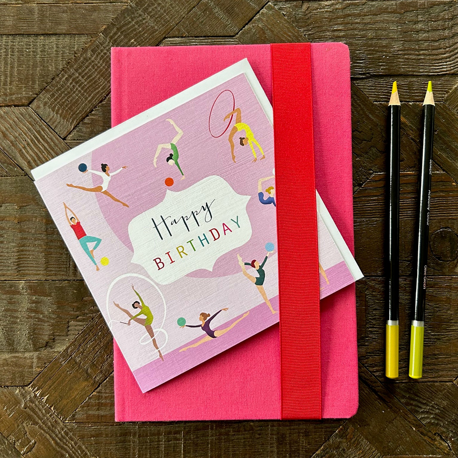 HBG06 gymnastics happy birthday card