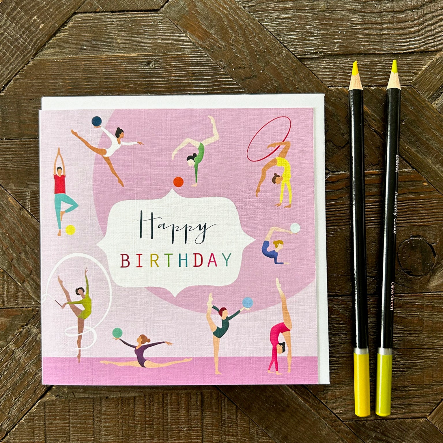 HBG06 gymnastics happy birthday card