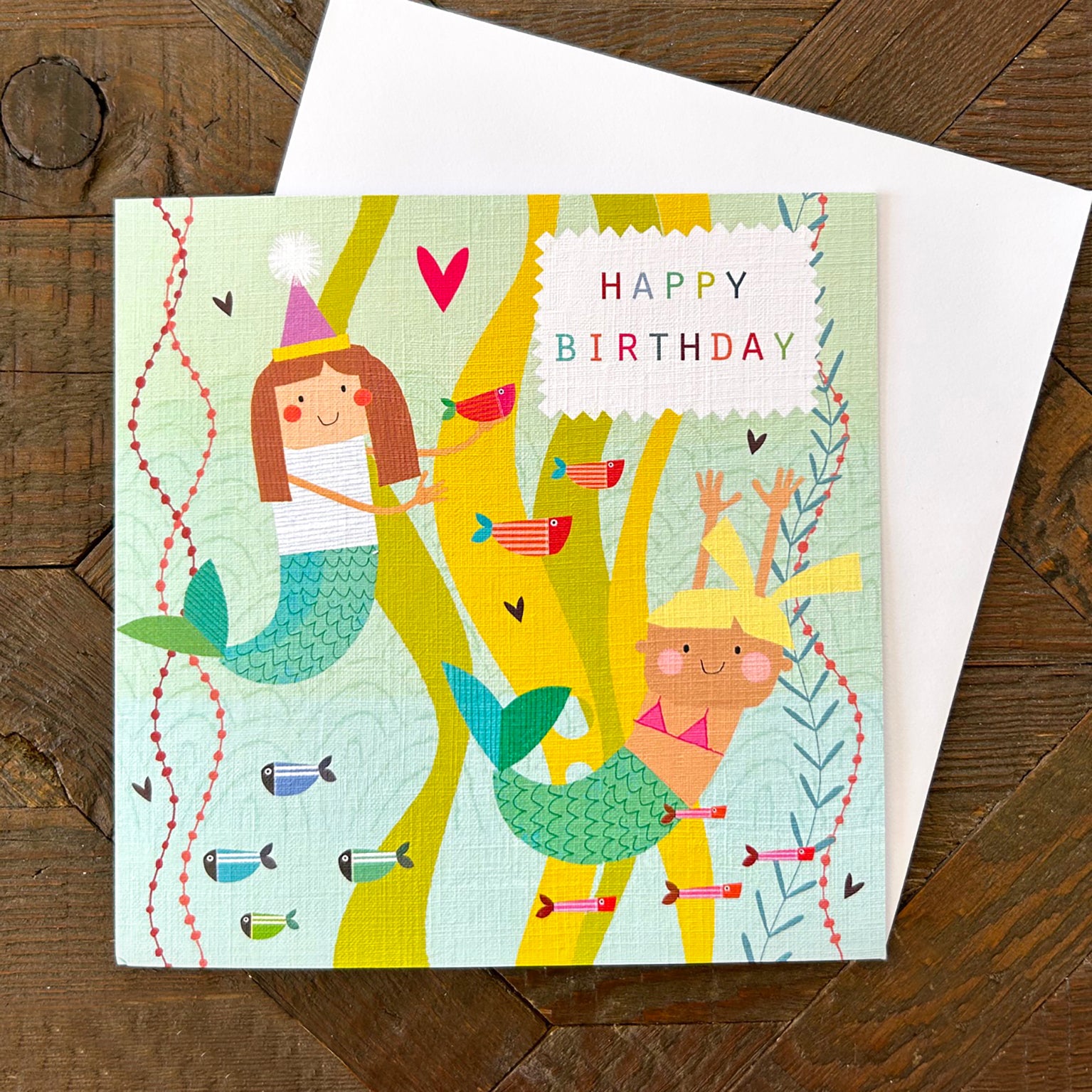 GL30 mermaids happy birthday card