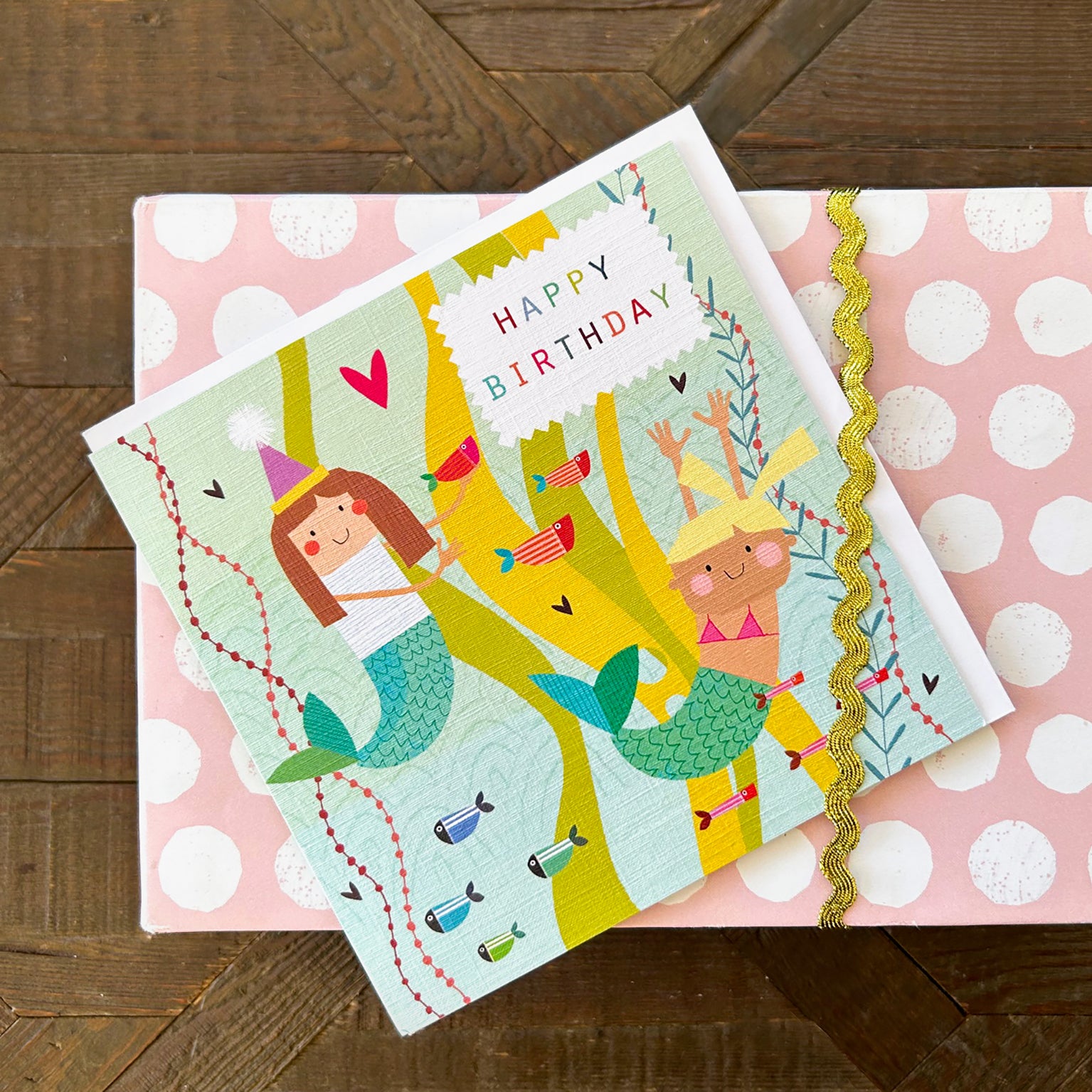 GL30 mermaids happy birthday card