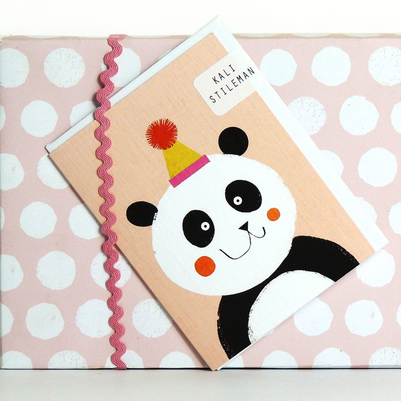 KAB01 mini panda greetings card