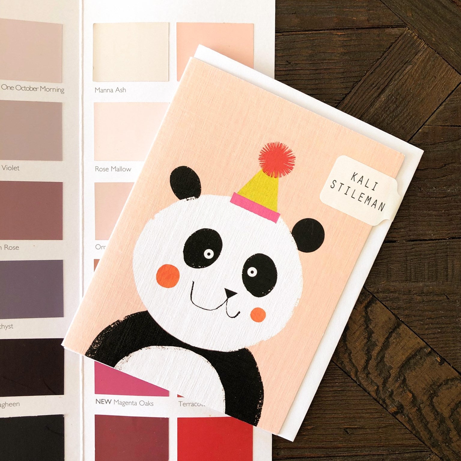 KAB01 mini panda greetings card