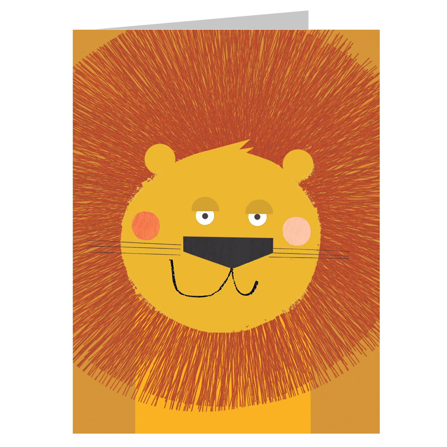 KAB02 mini lion greetings card