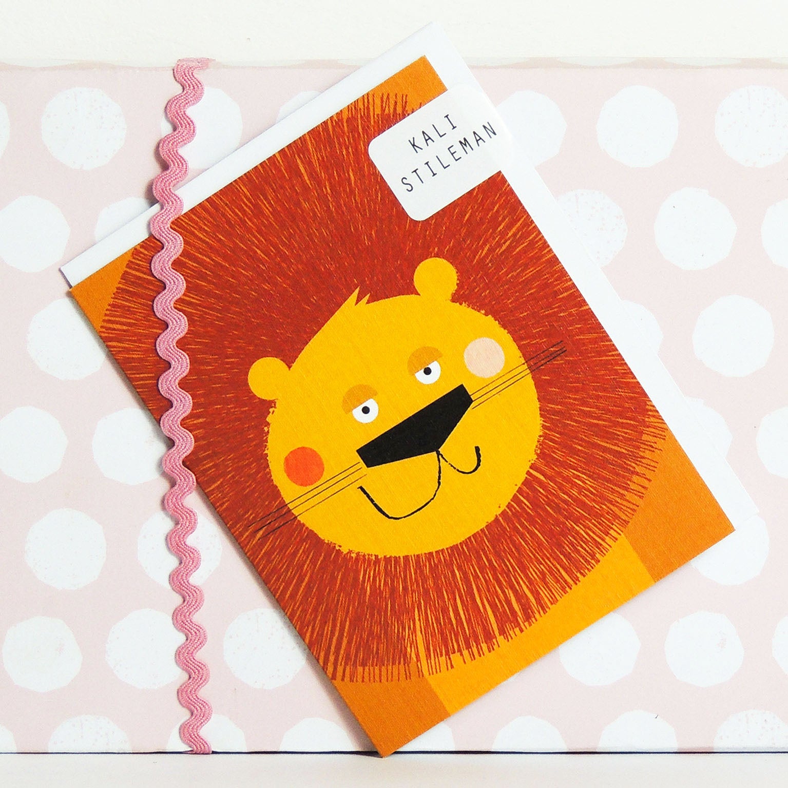 KAB02 mini lion greetings card