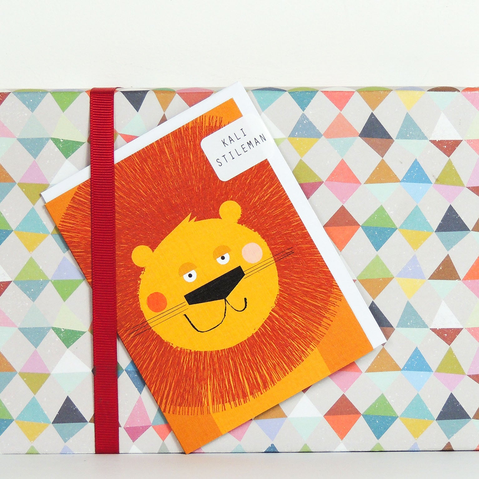 KAB02 mini lion greetings card