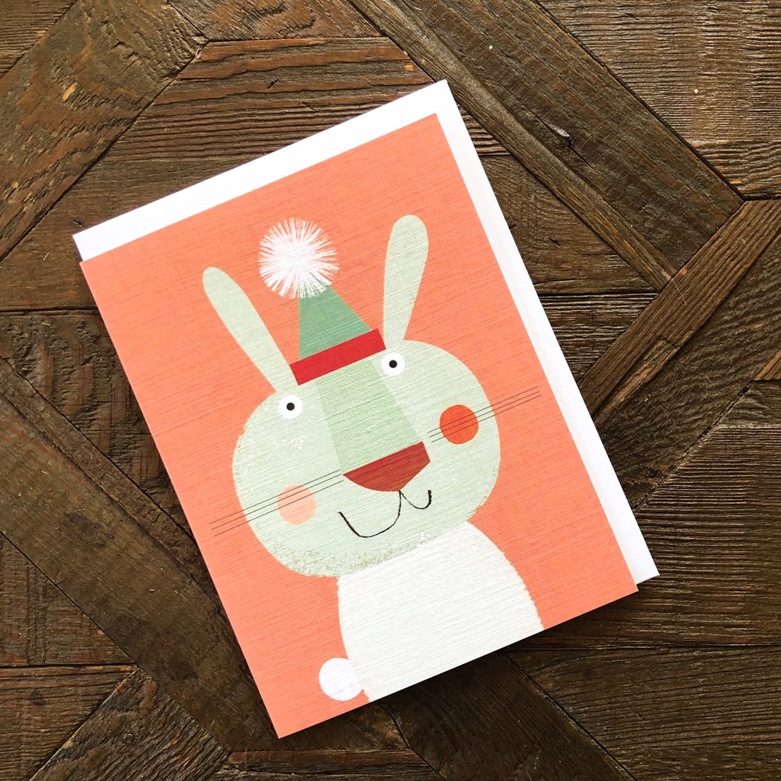 KAB04 mini rabbit greetings card