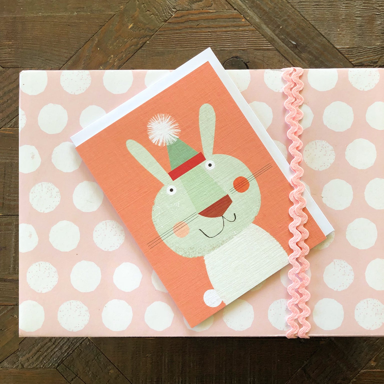 KAB04 mini rabbit greetings card