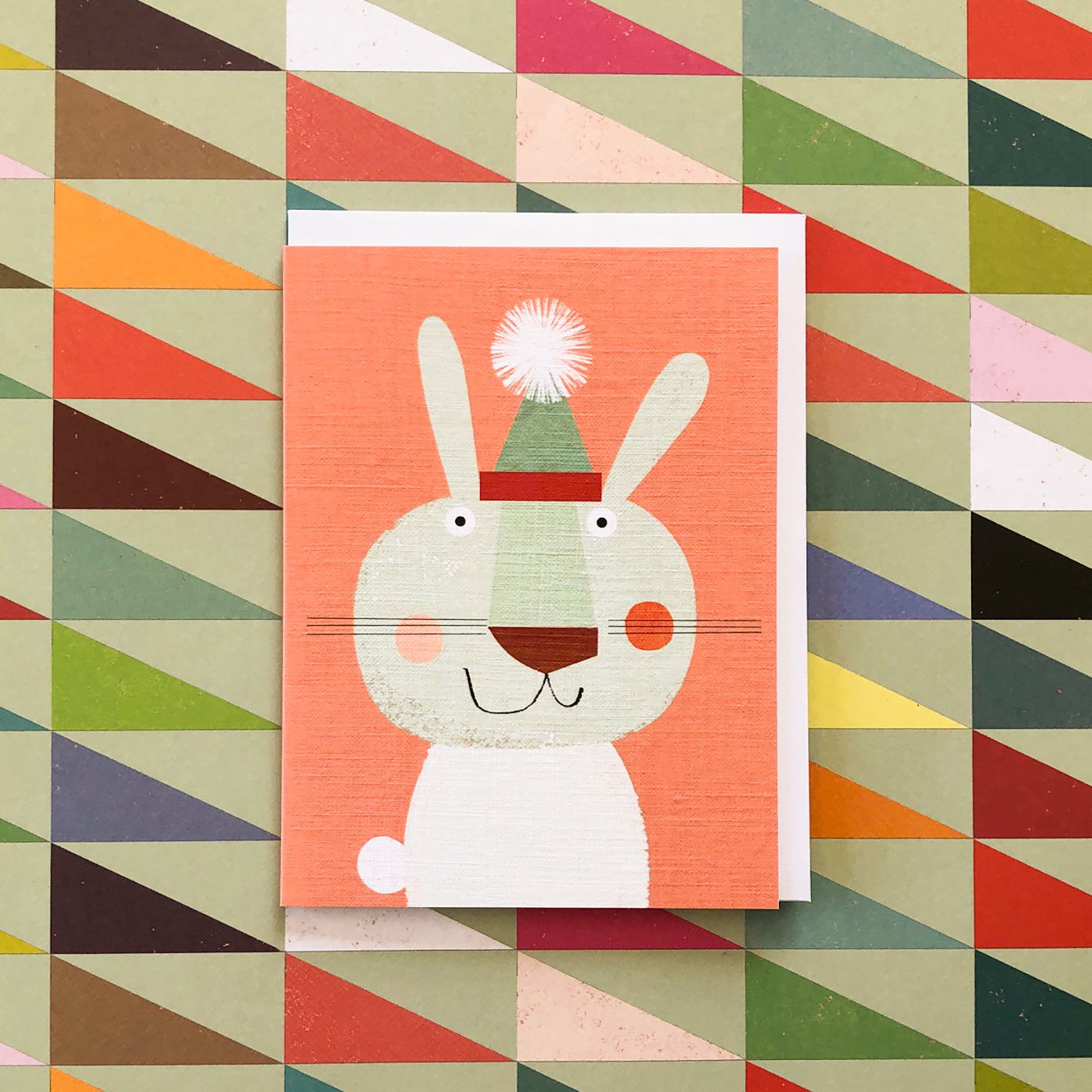 KAB04 mini rabbit greetings card