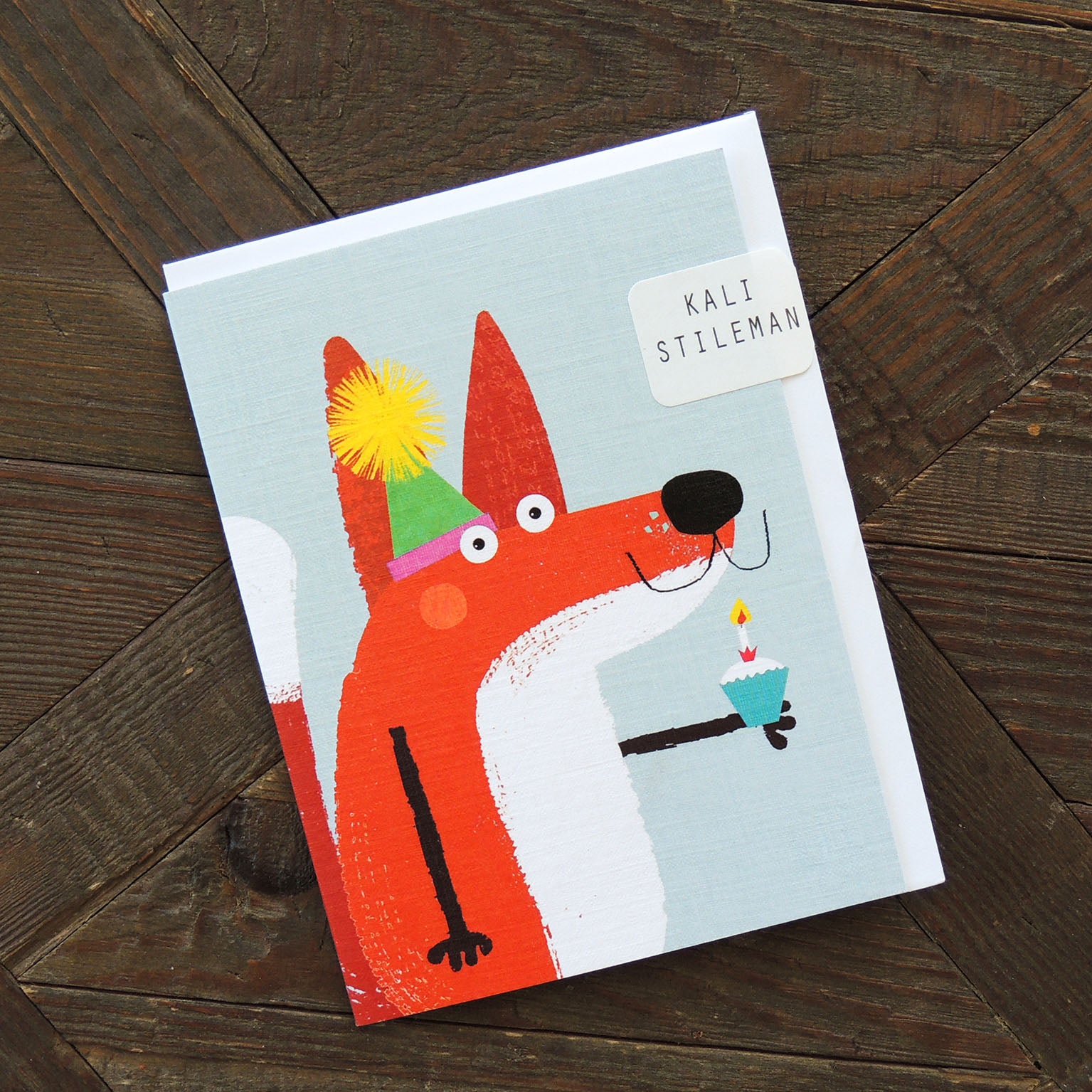 KAB05 mini fox greetings card