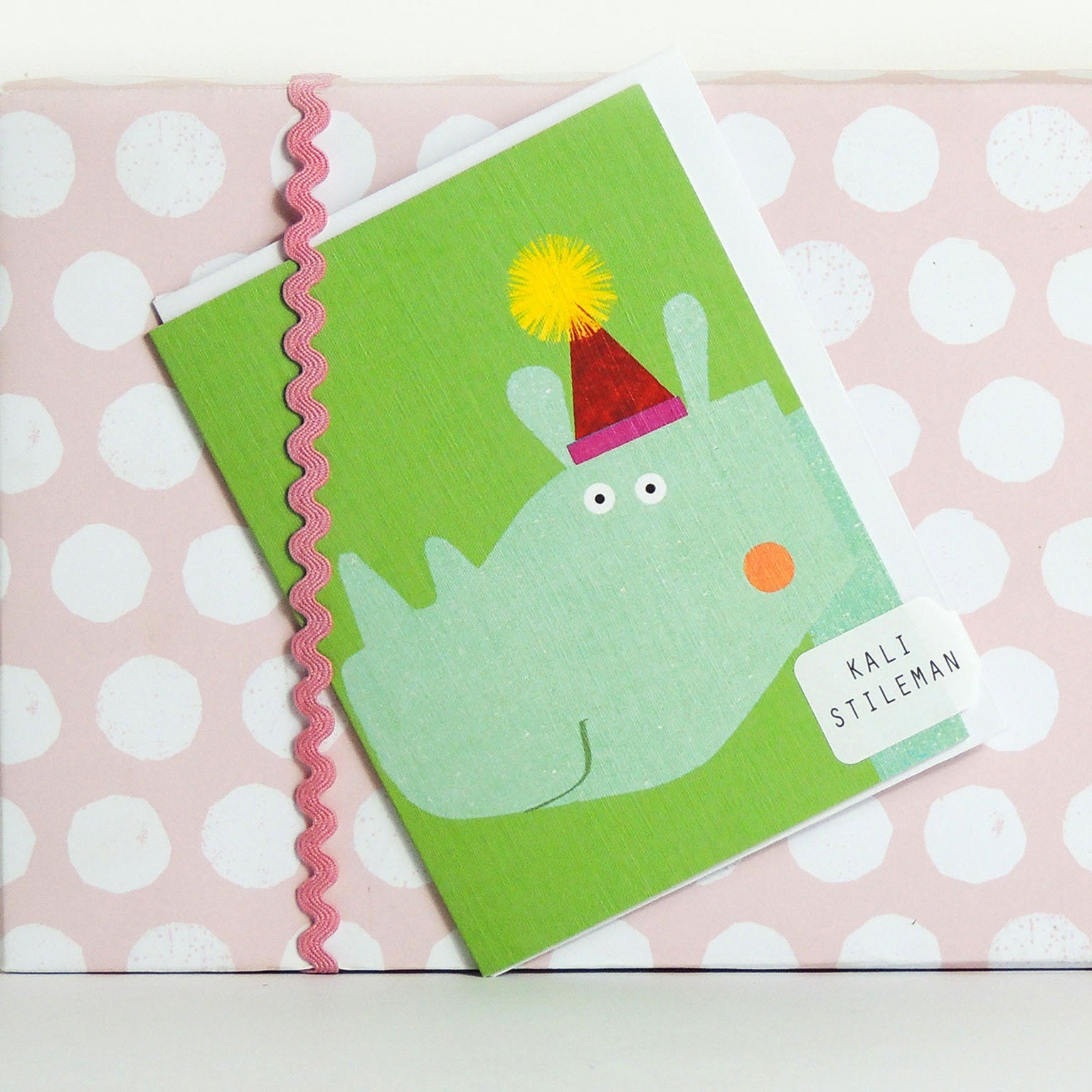 KAB07 mini rhino greetings card
