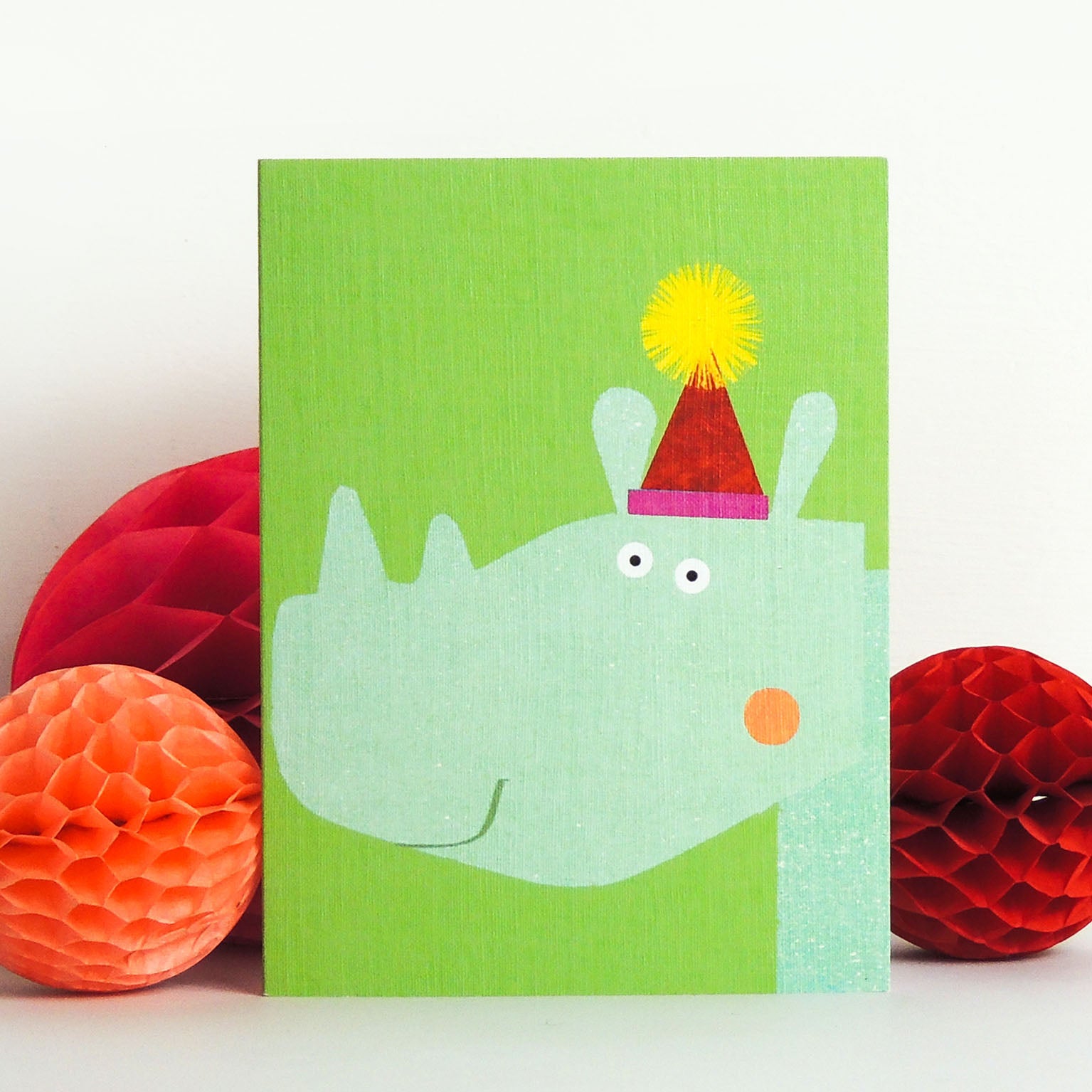 KAB07 mini rhino greetings card