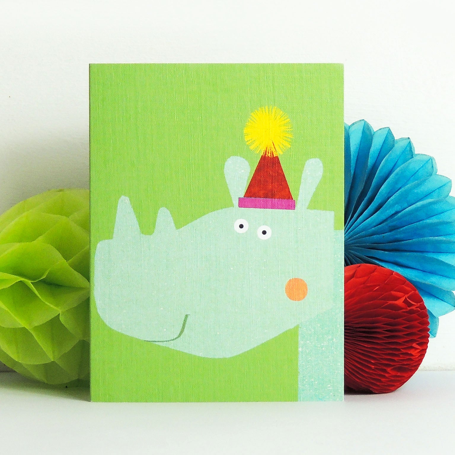 KAB07 mini rhino greetings card