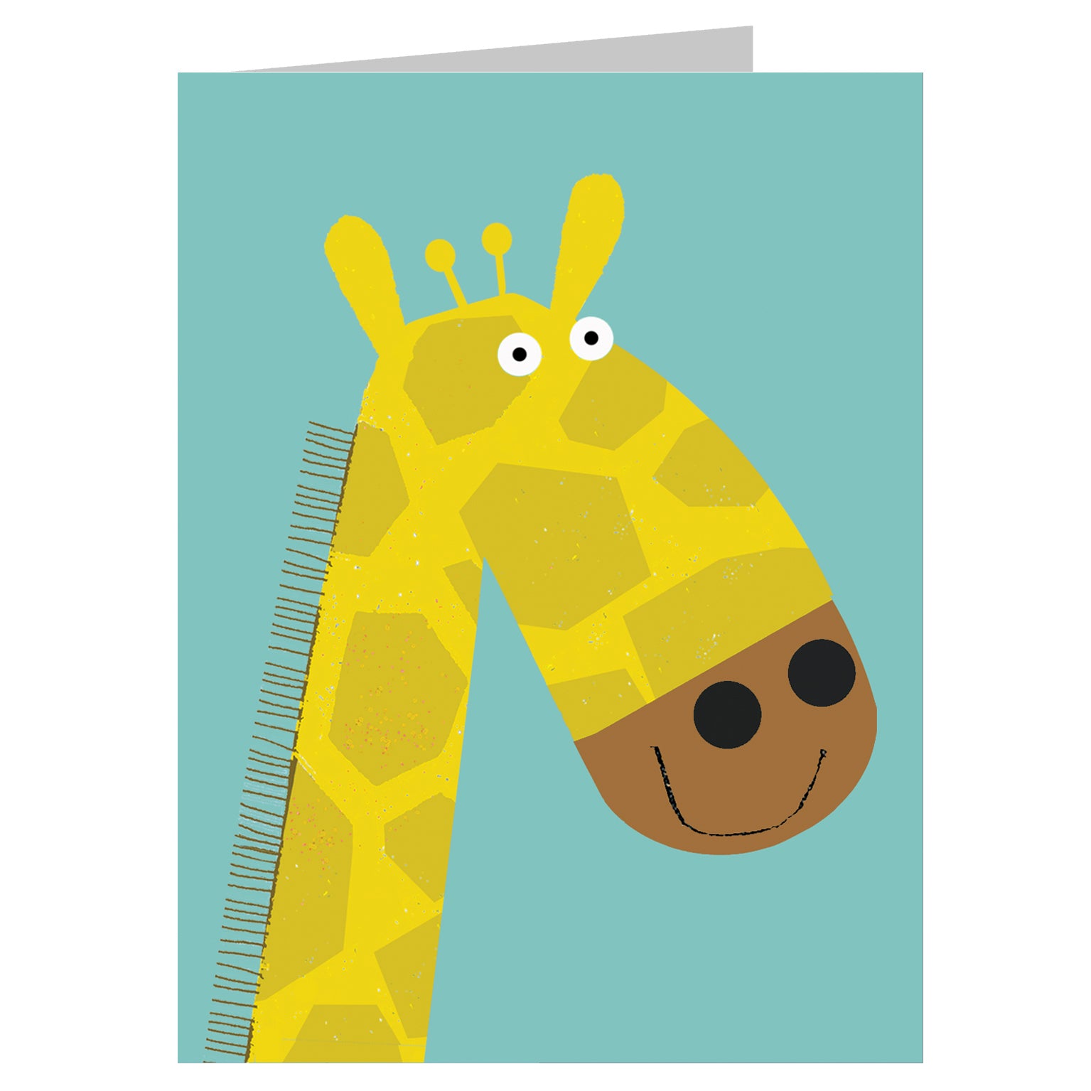 KAB08 mini giraffe greetings card