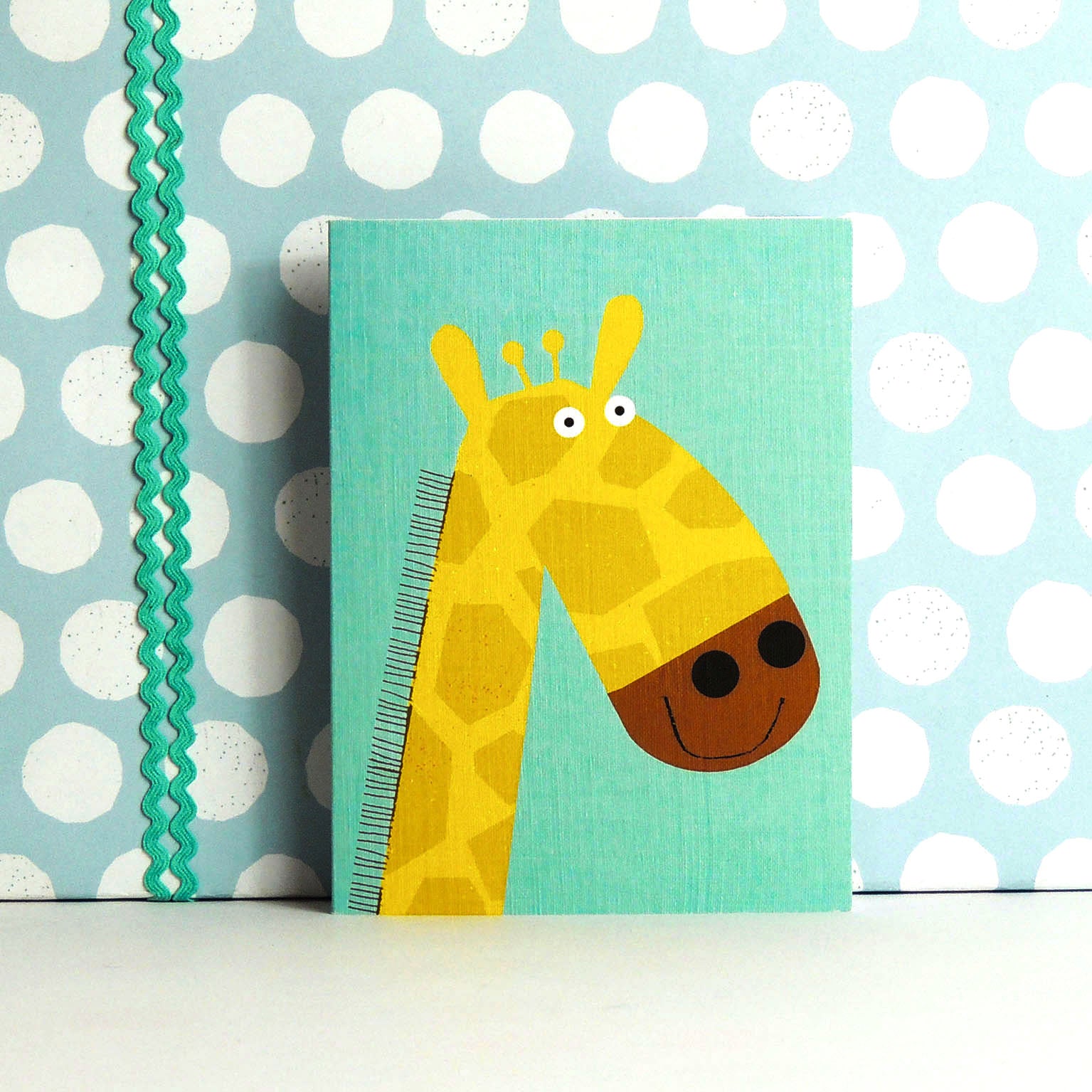 KAB08 mini giraffe greetings card