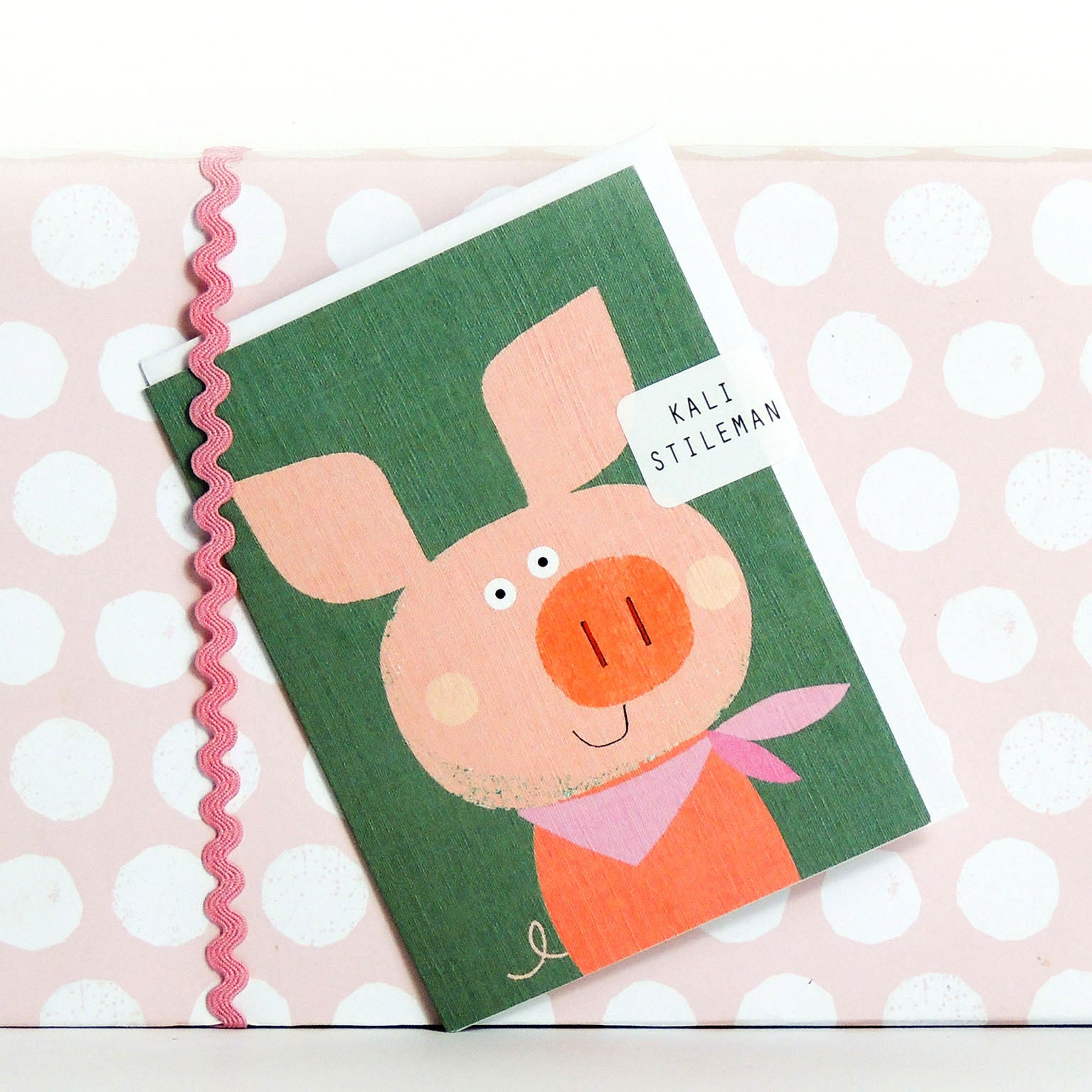 KAB09 mini piglet greetings card