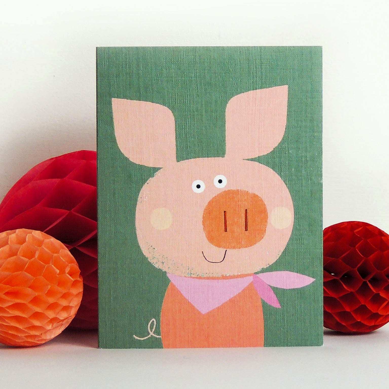 KAB09 mini piglet greetings card
