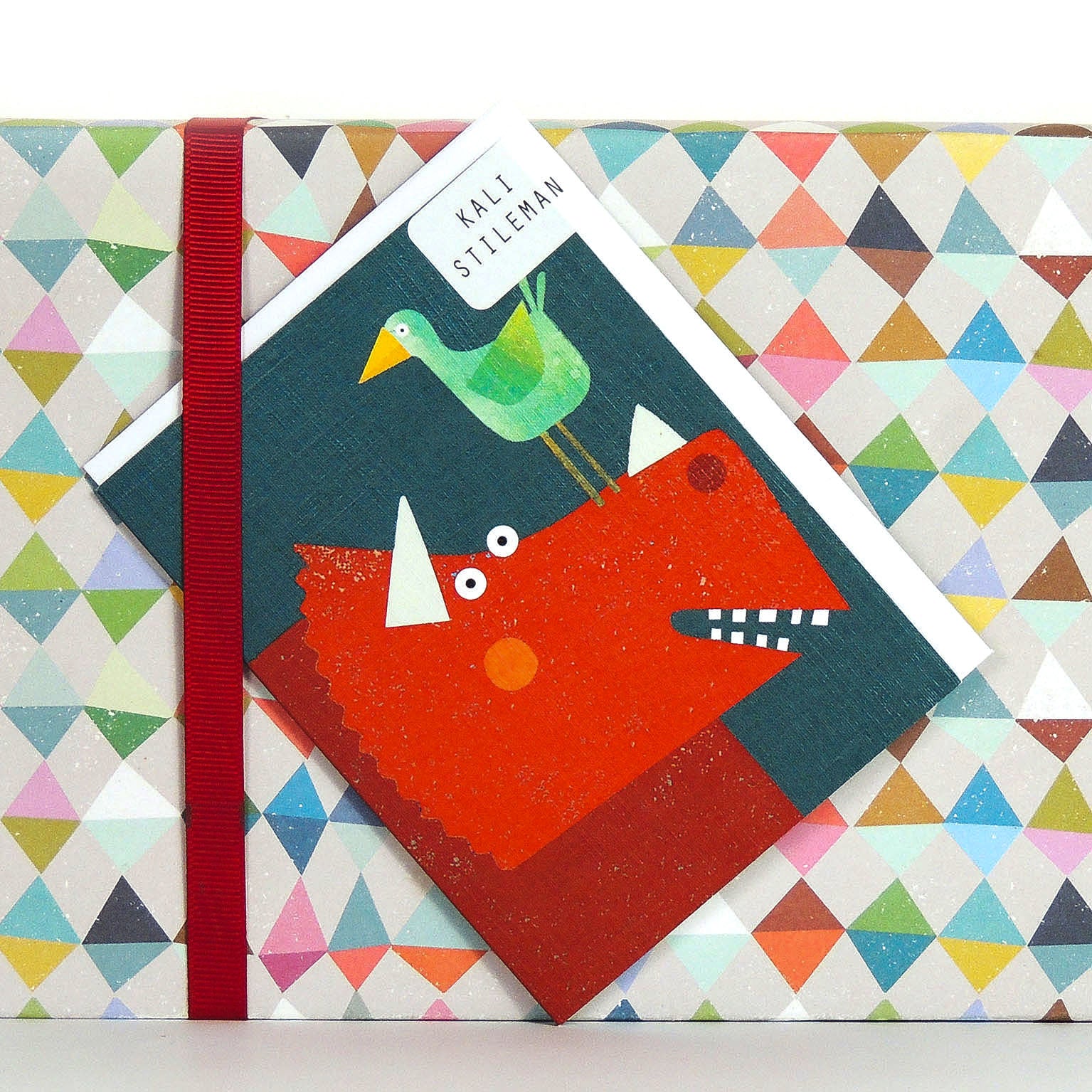 KAB11 mini triceratops greetings card