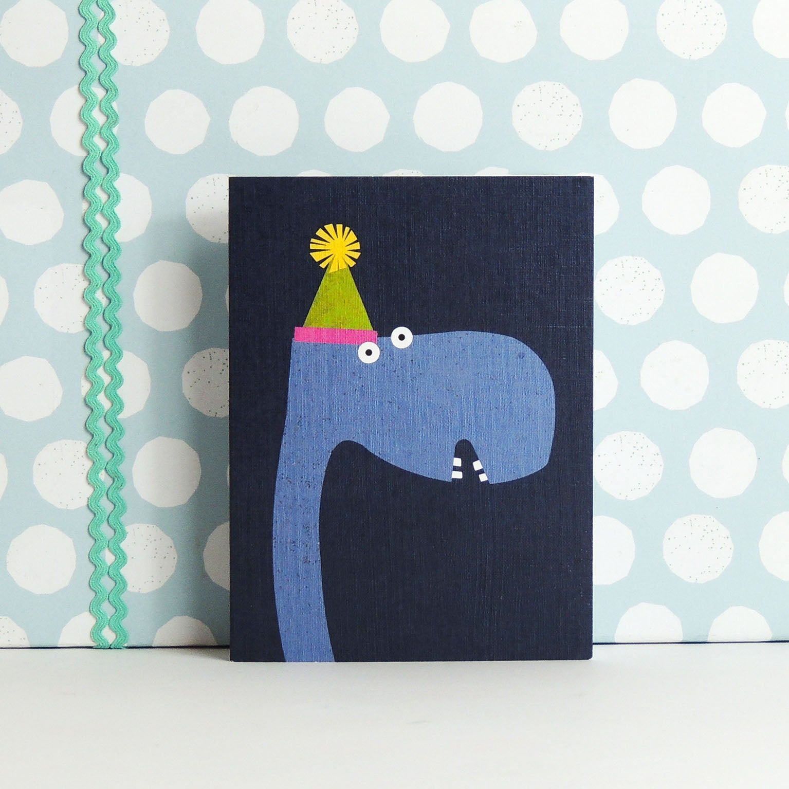KAB12 mini diplodocus greetings card